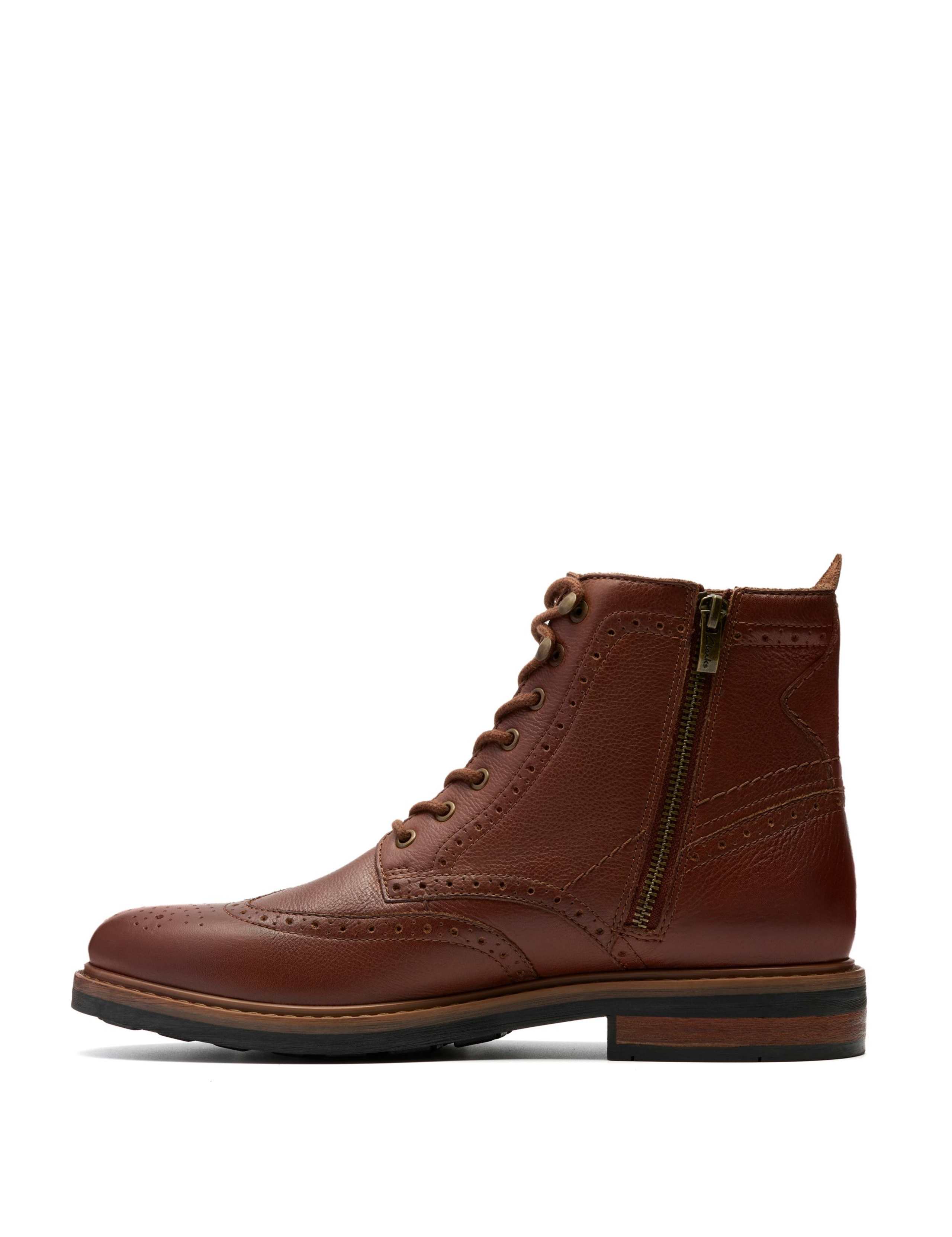 Leather Brogue Casual Boots 5 of 6