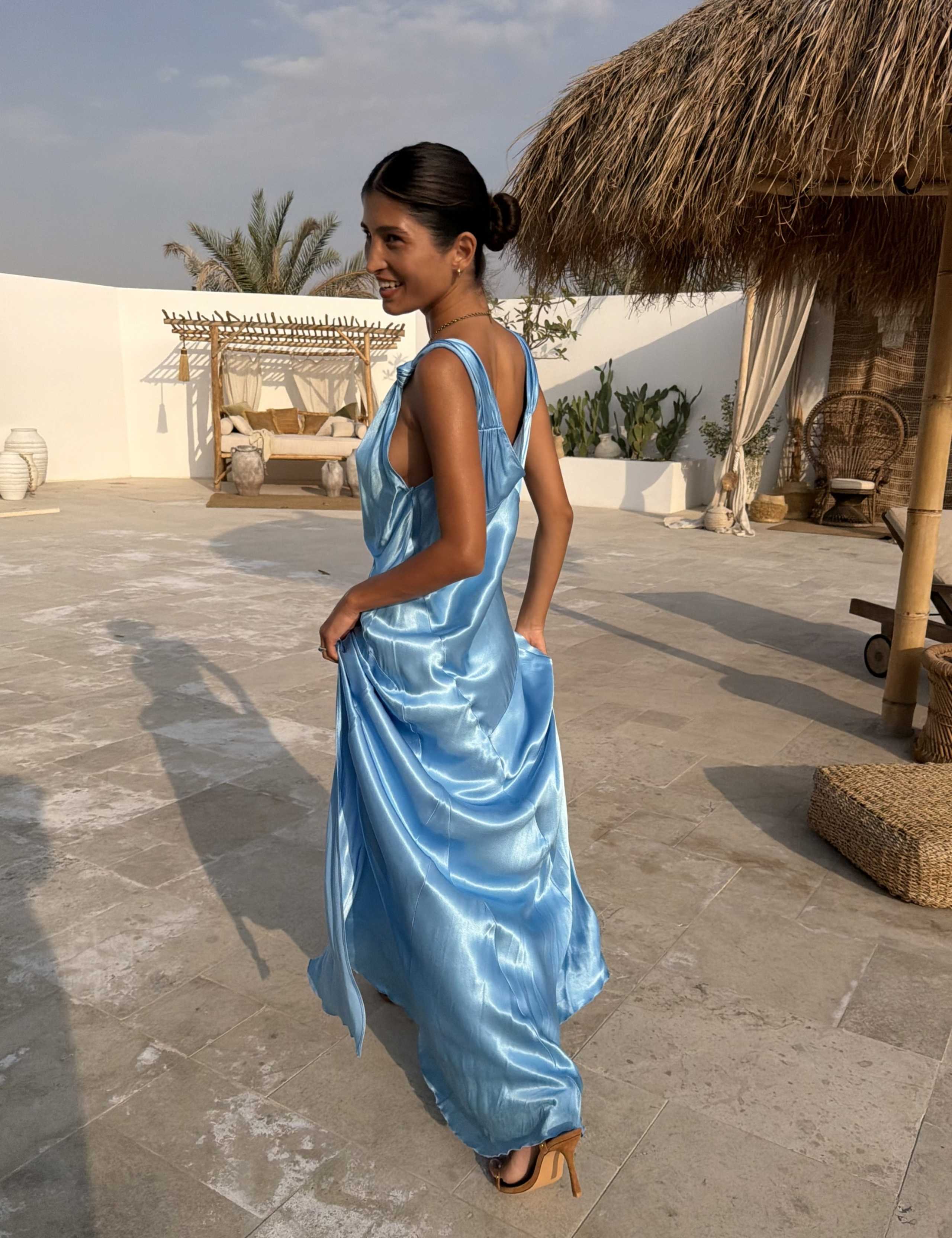 V-Neck Maxi Slip Dress 4 of 5