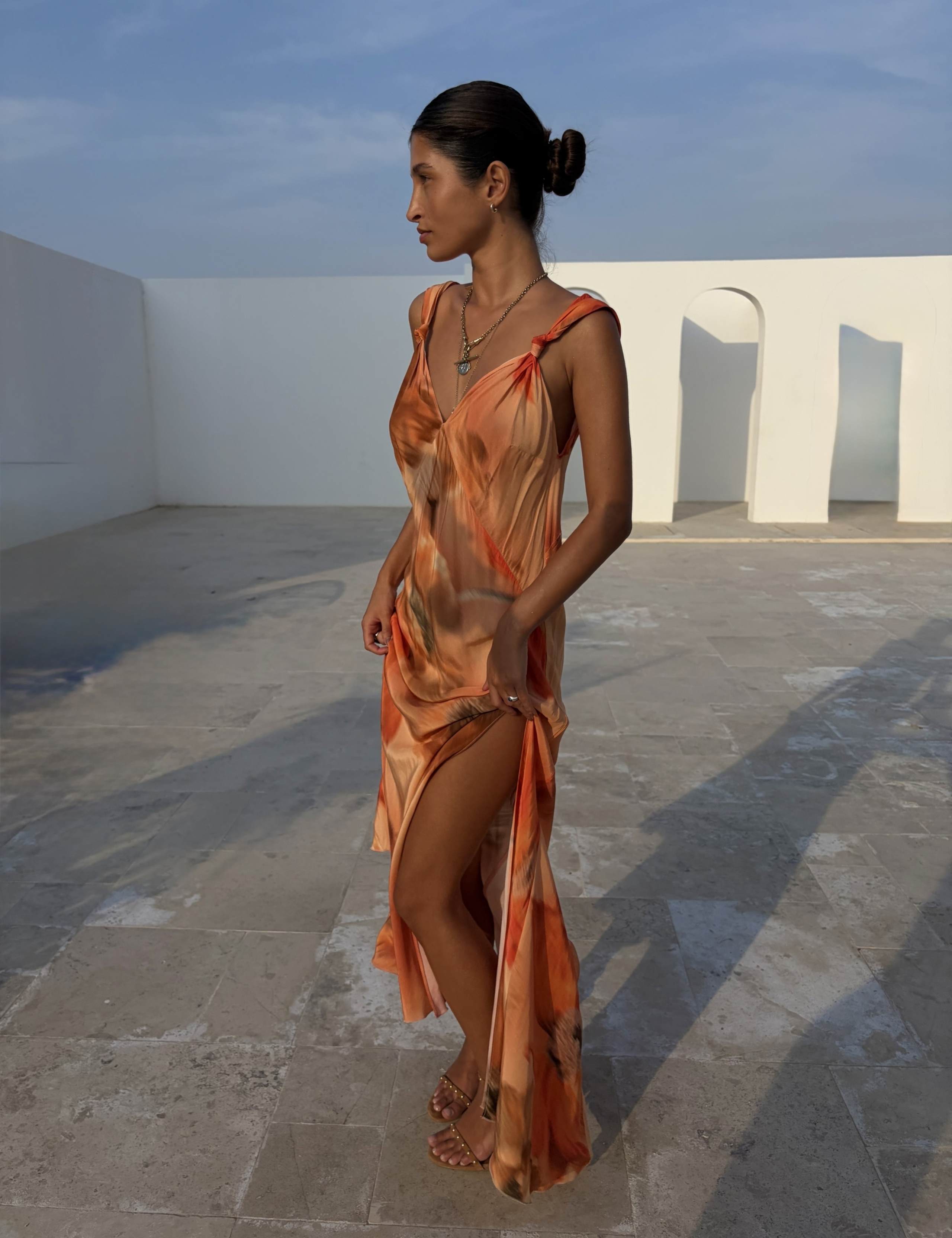 Blurred Floral Print Maxi Slip Dress 2 of 4