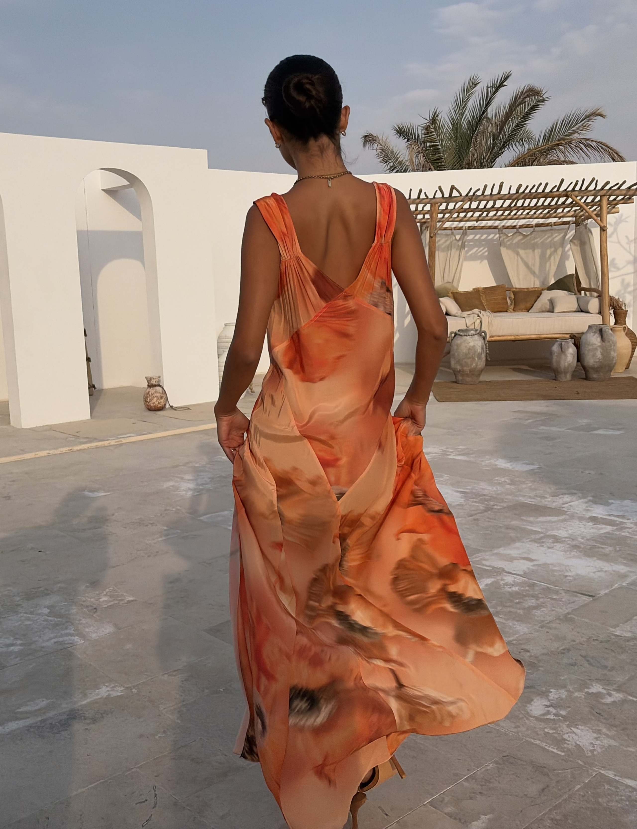 Blurred Floral Print Maxi Slip Dress 4 of 4