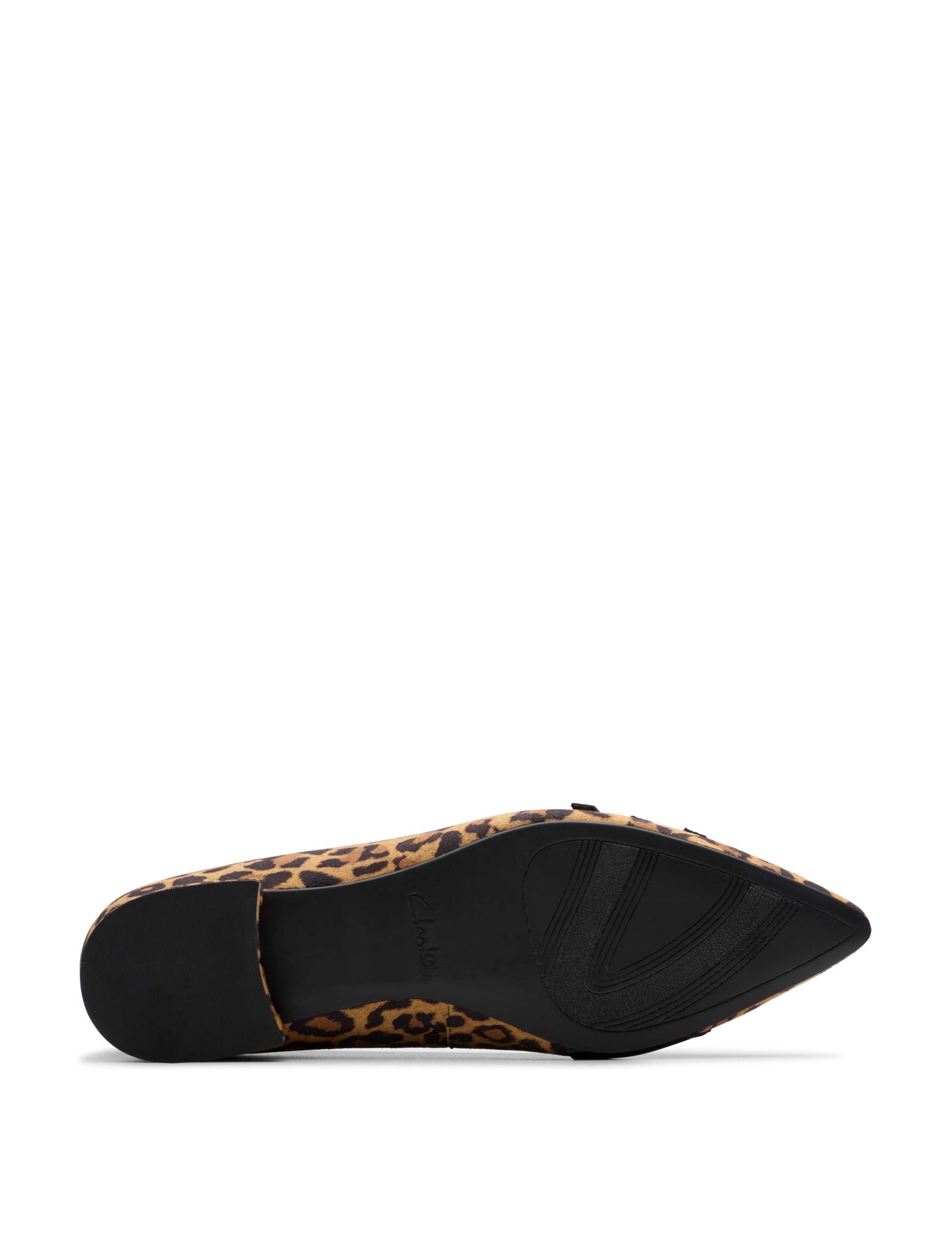 Suede Leopard Print Flat Pointed Pumps 4 of 6
