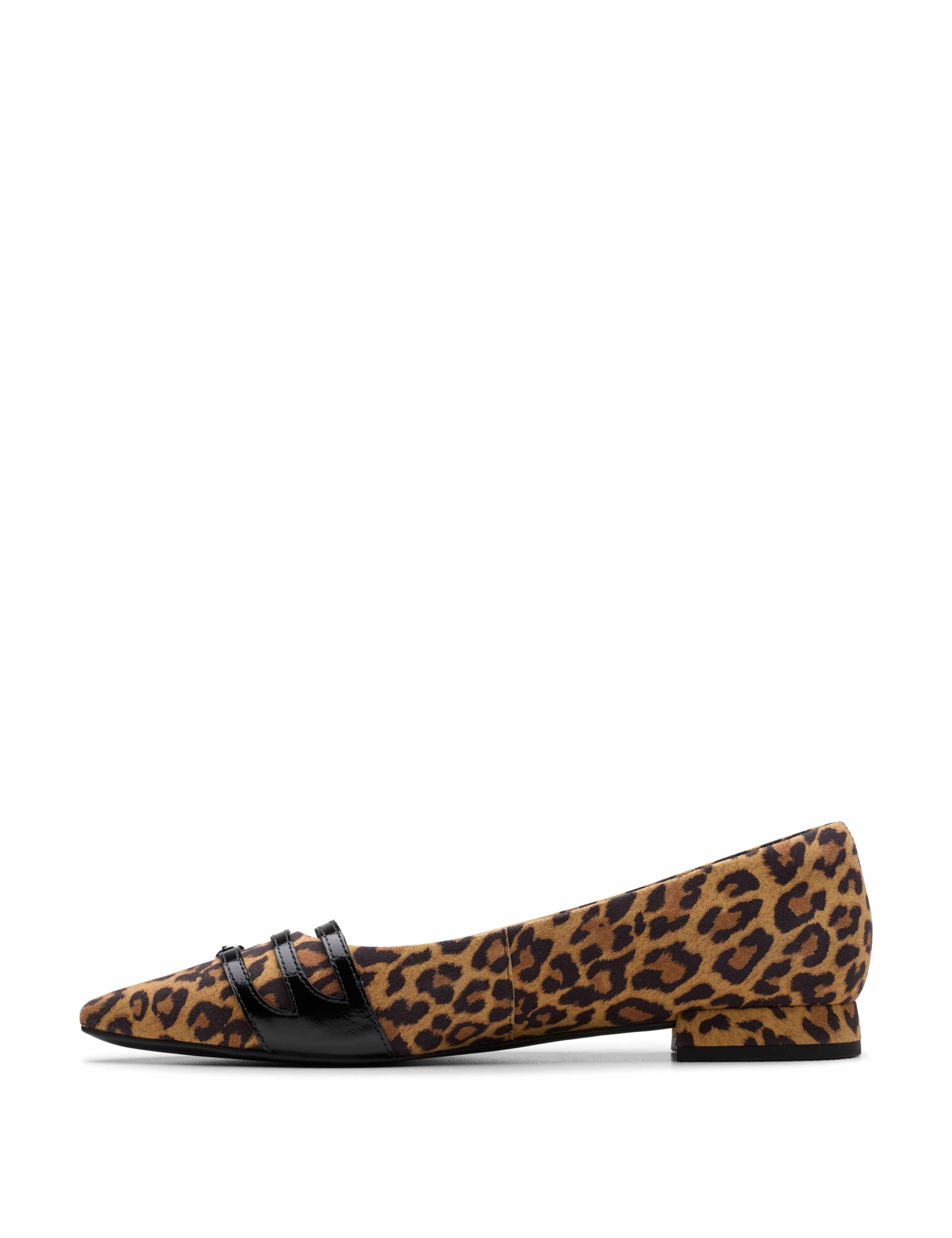 Suede Leopard Print Flat Pointed Pumps 5 of 6
