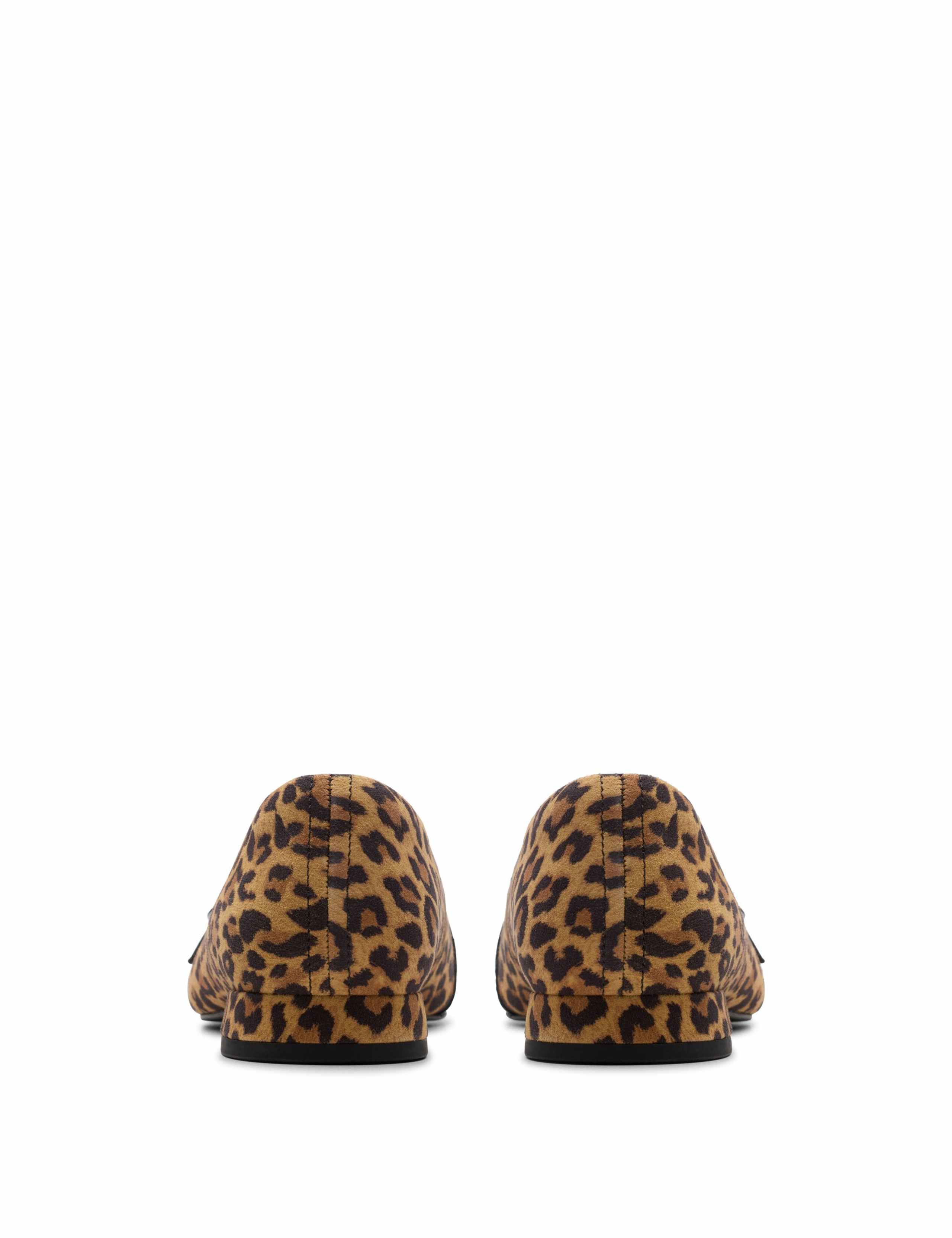 Suede Leopard Print Flat Pointed Pumps 6 of 6