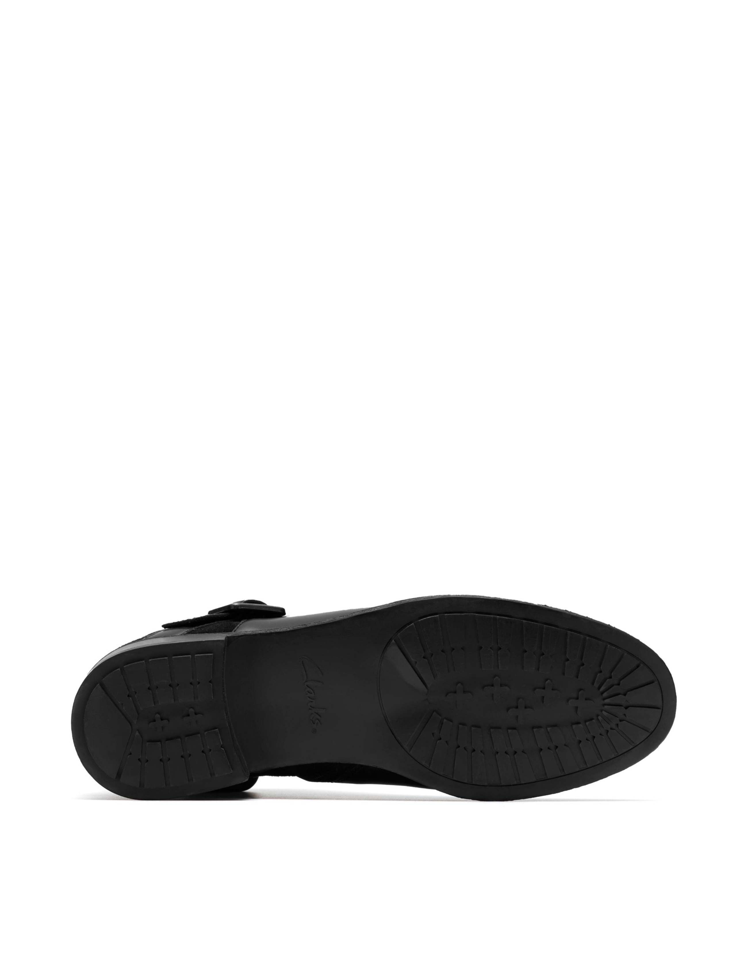 Leather Buckle Block Heel Ankle Boots 4 of 6