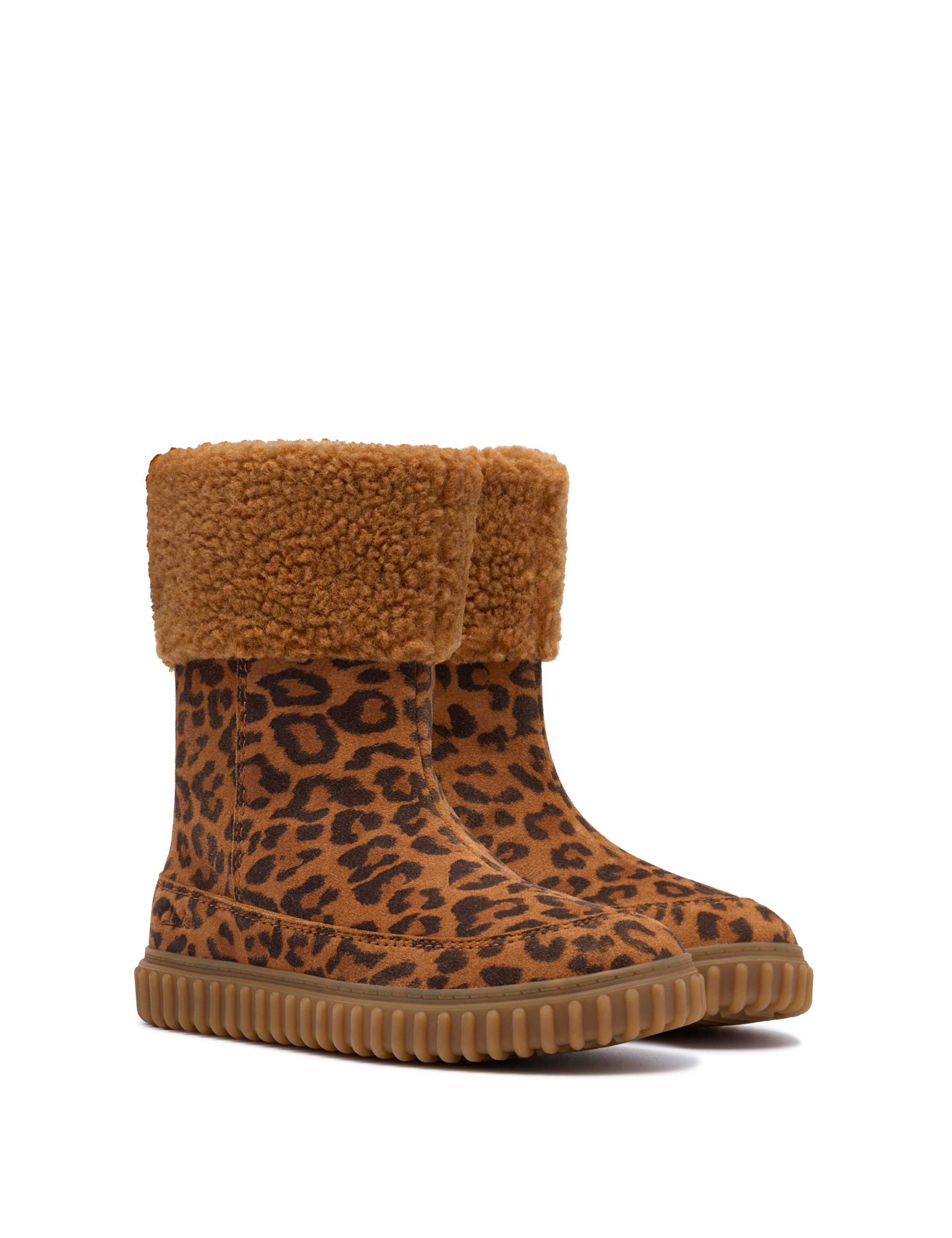 Kids' Leather Animal Print Boots (7 Small - 12.5 Small) 2 of 6
