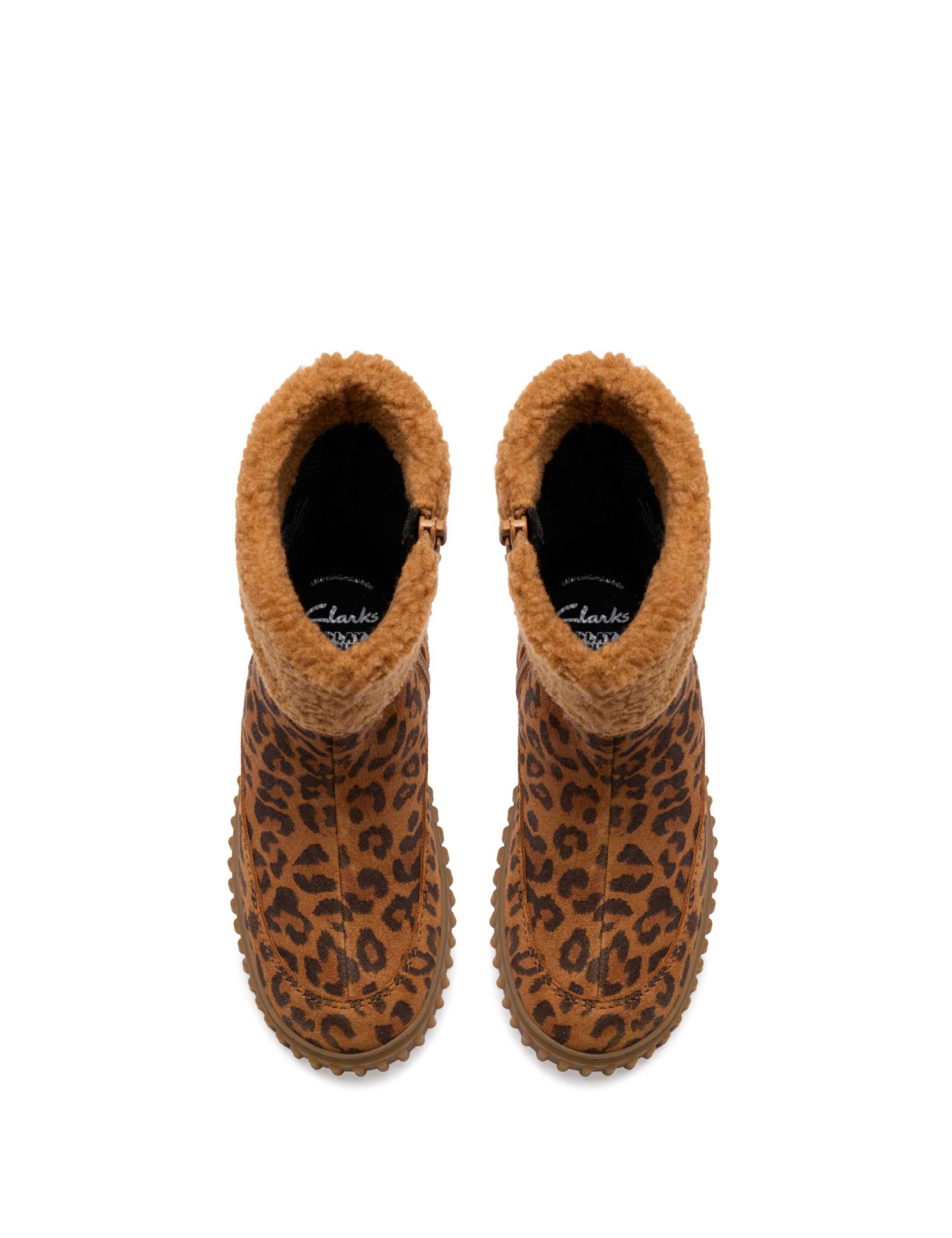 Kids' Leather Animal Print Boots (7 Small - 12.5 Small) 3 of 6
