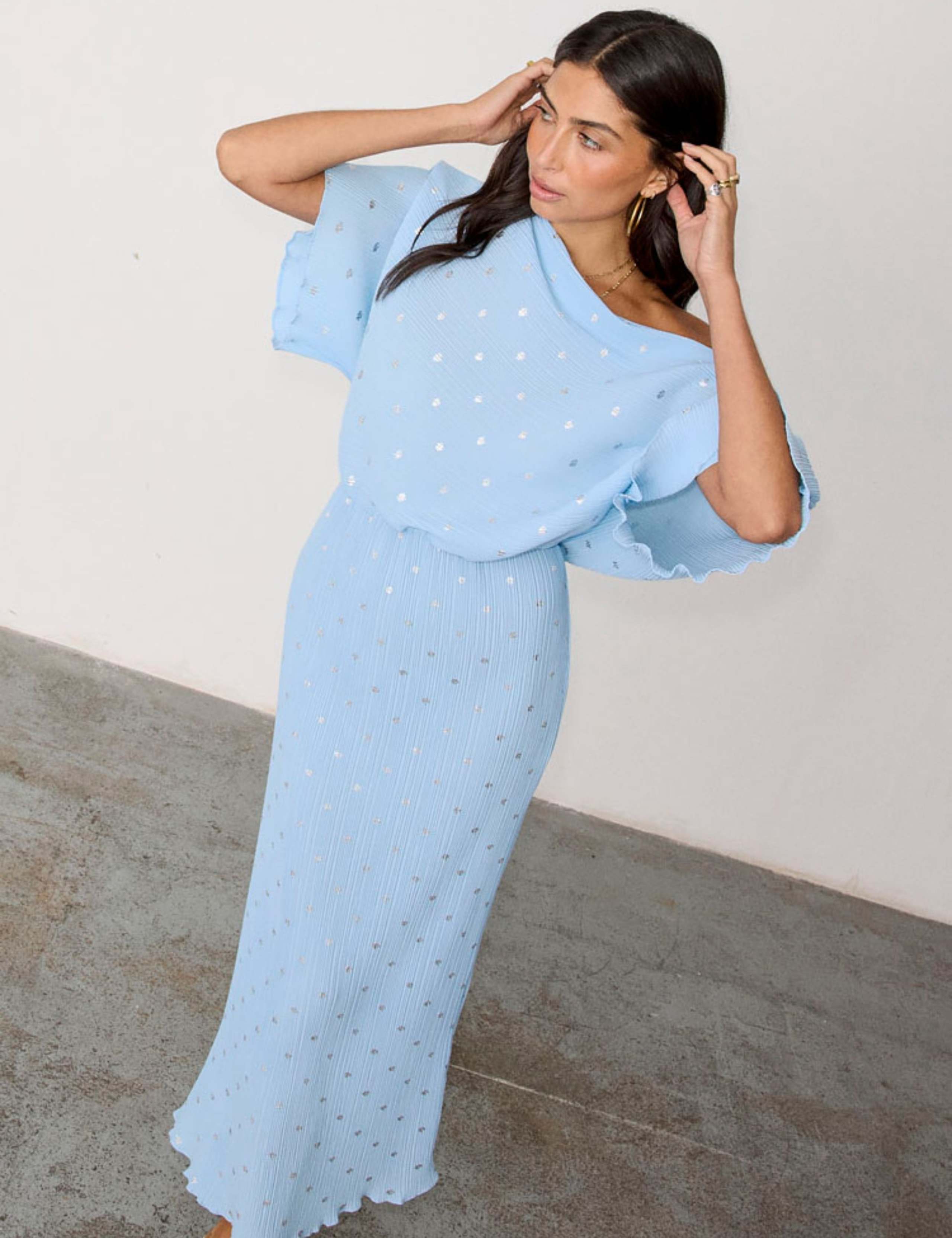 Sparkly One Shoulder Midaxi Waisted Dress 2 of 4