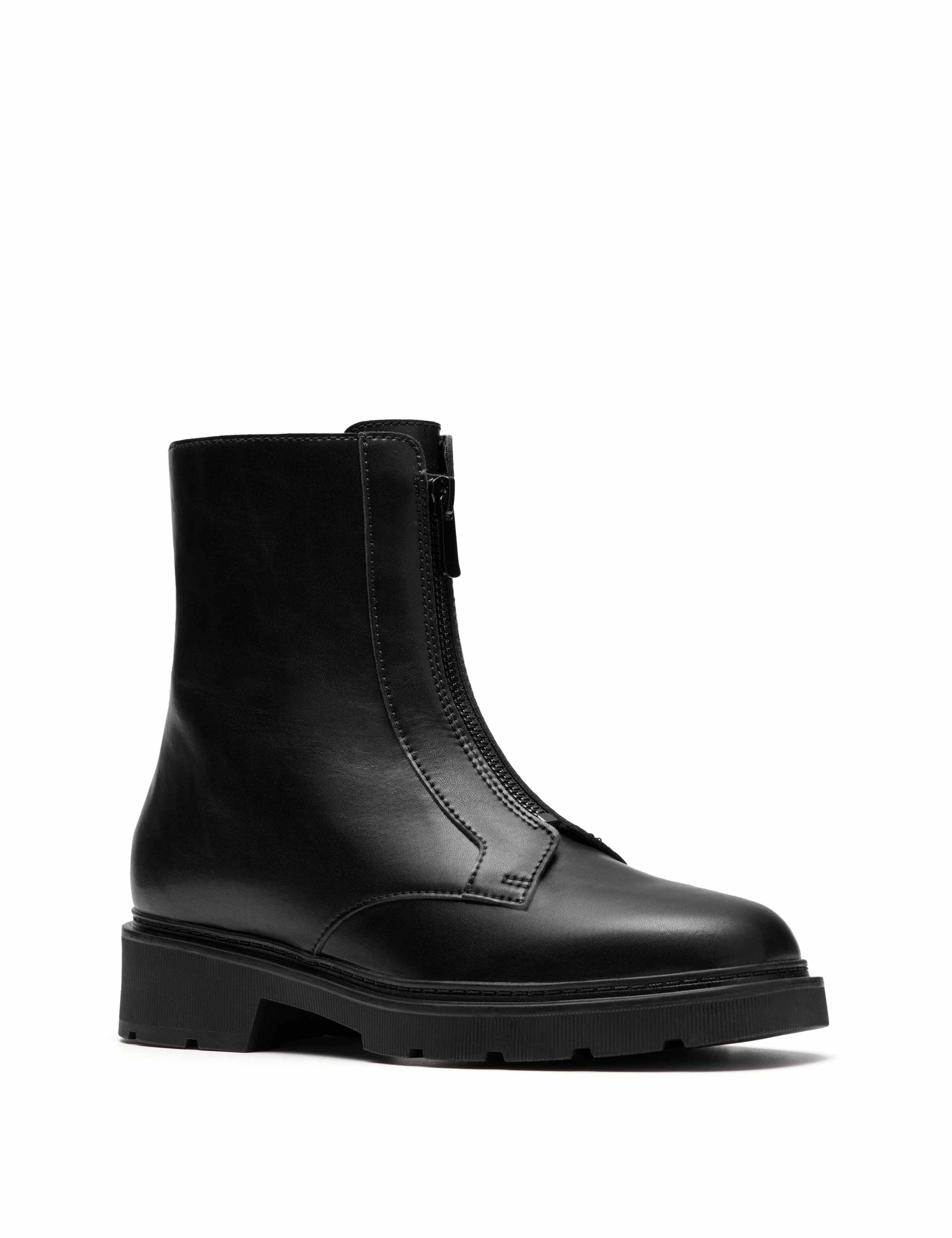 Leather Block Heel Ankle Boots 2 of 6