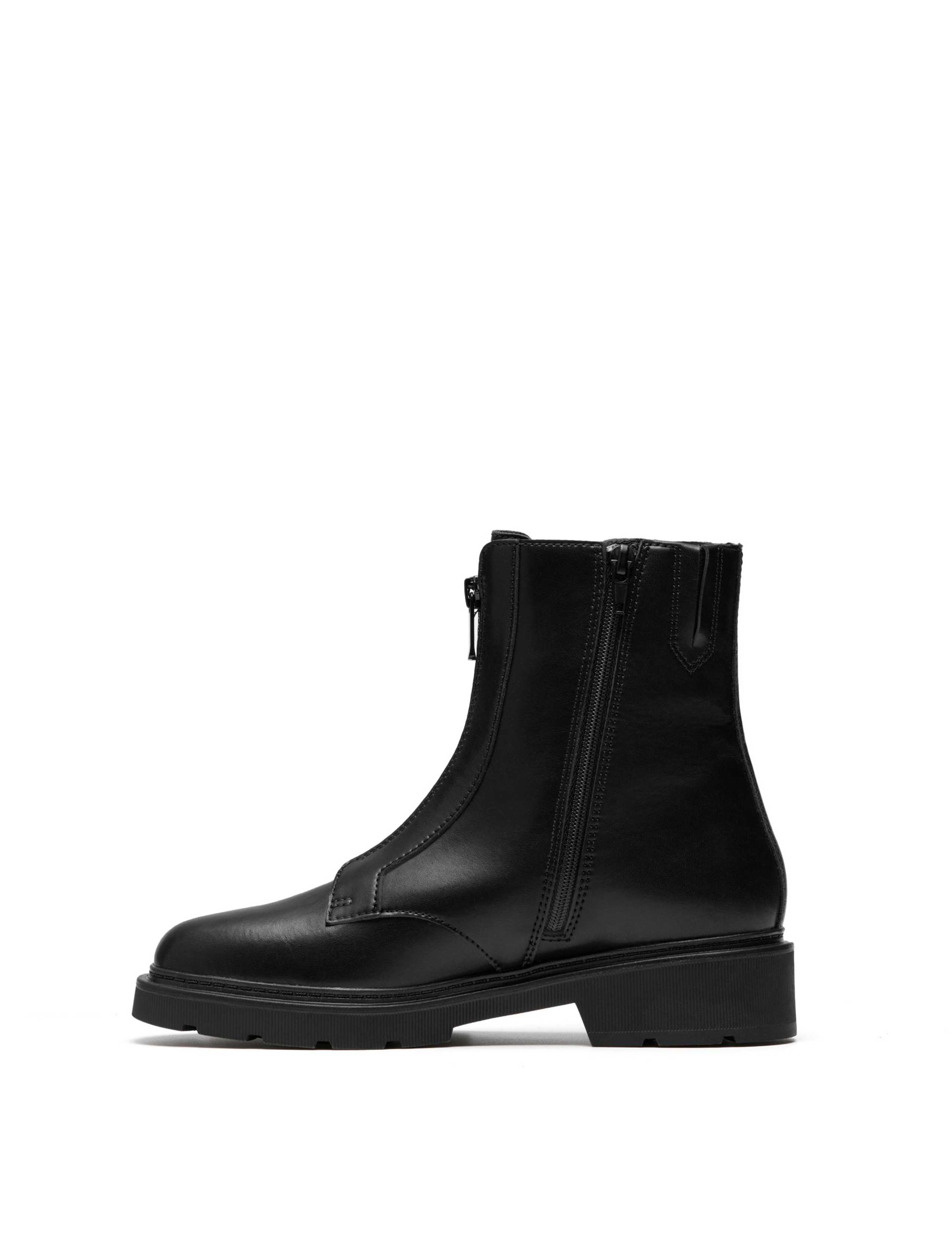 Leather Block Heel Ankle Boots 5 of 6