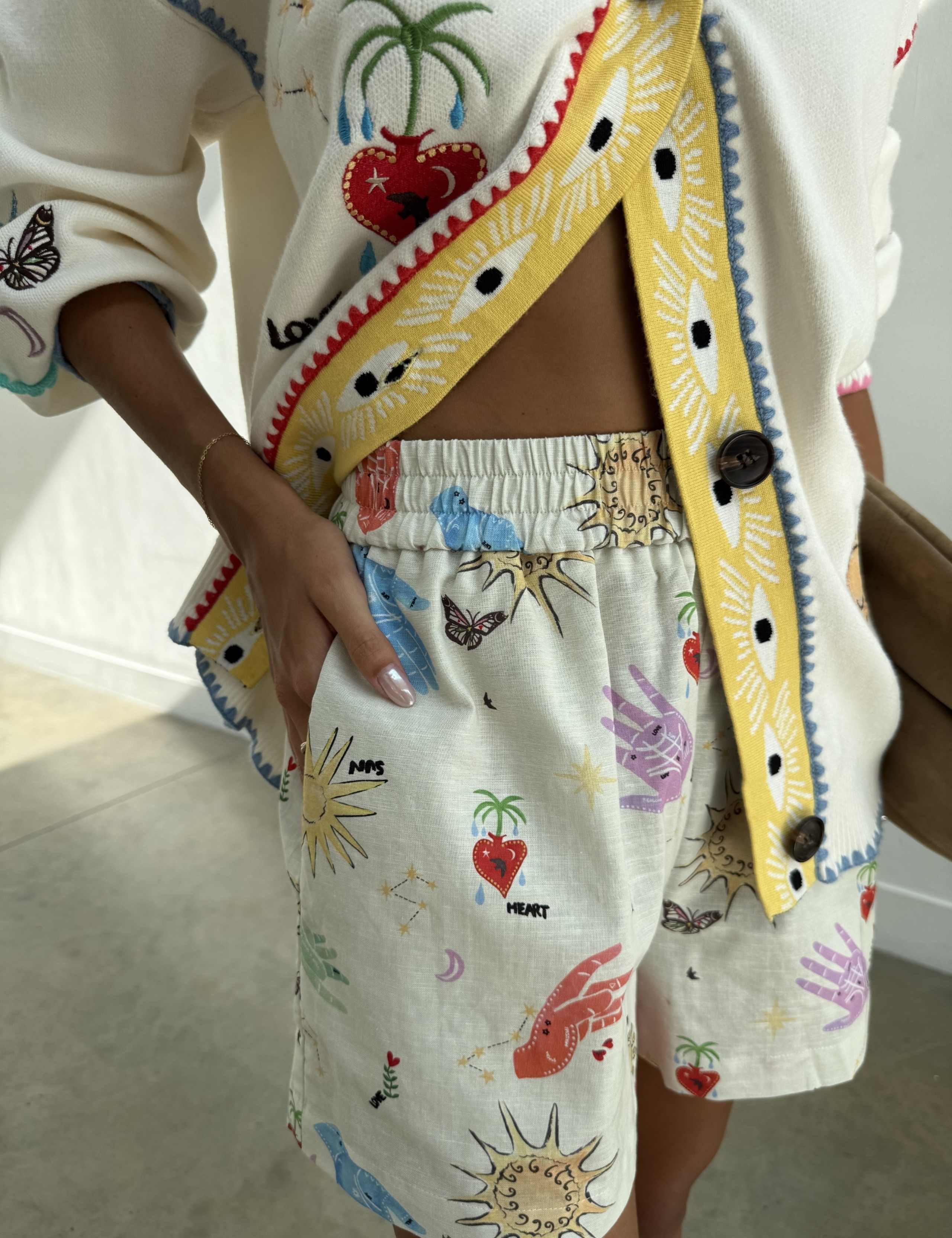 Cotton Rich Printed High Waisted Shorts 5 of 5