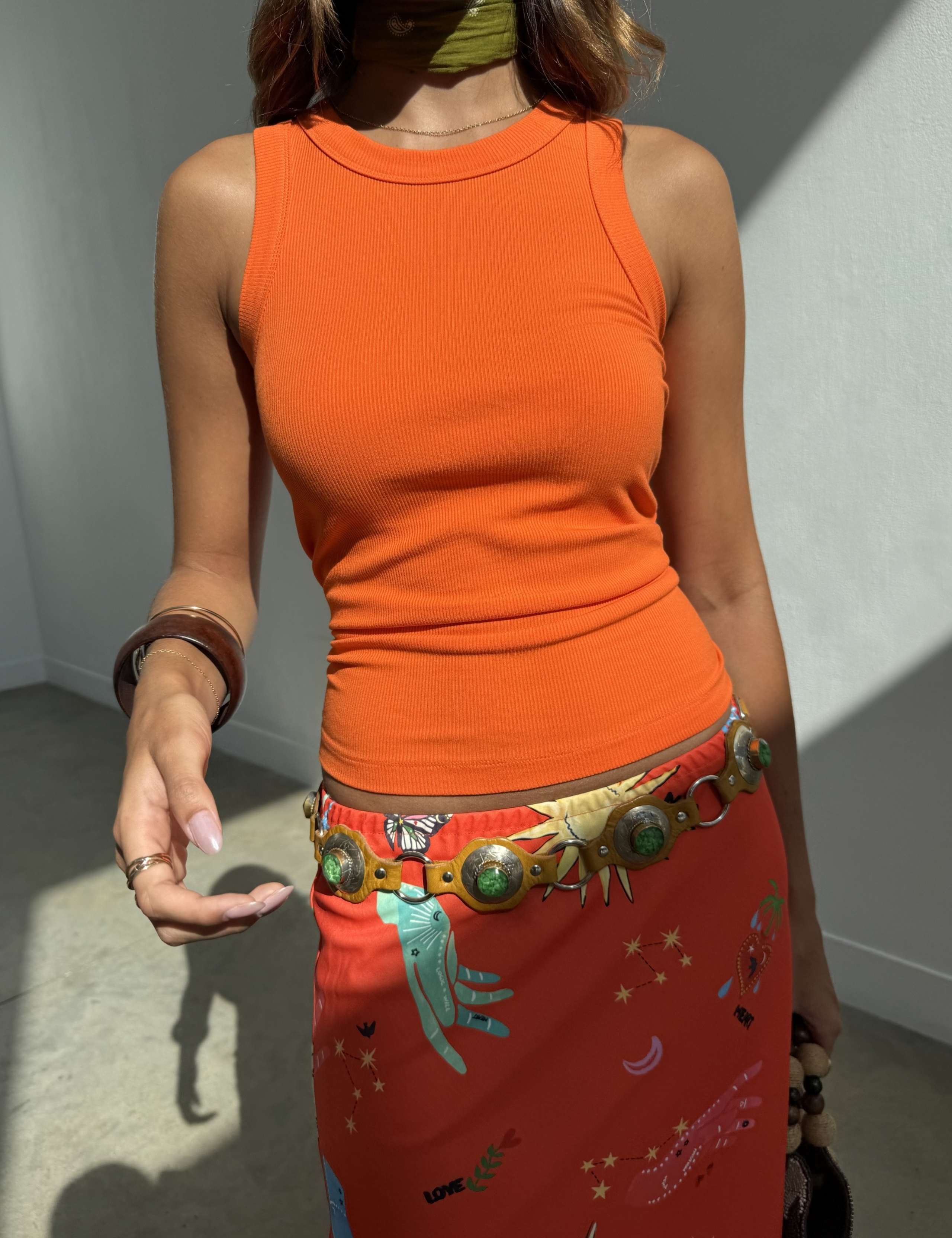 Printed Maxi Slip Skirt 3 of 4