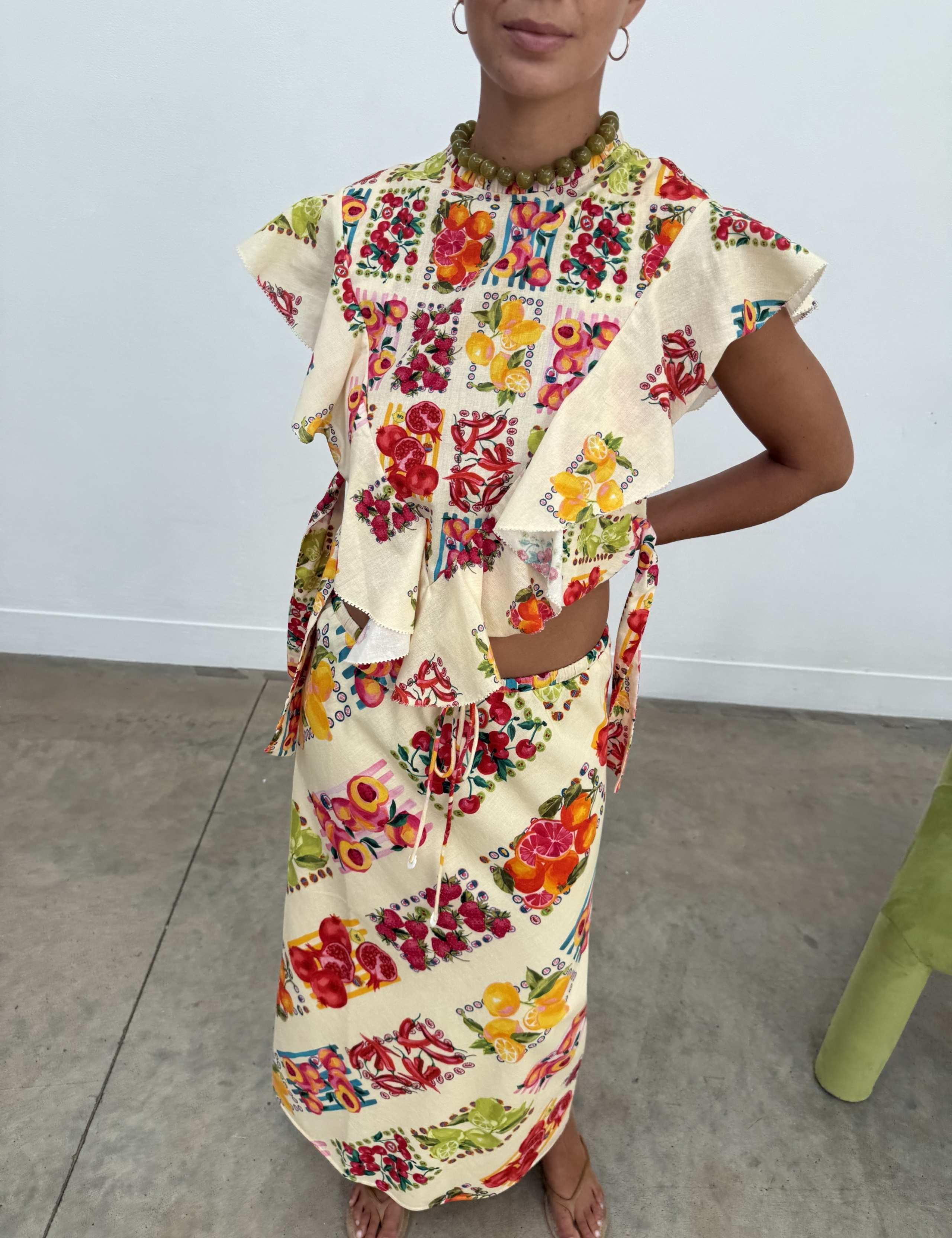 Printed Maxi Utility Skirt 2 of 4