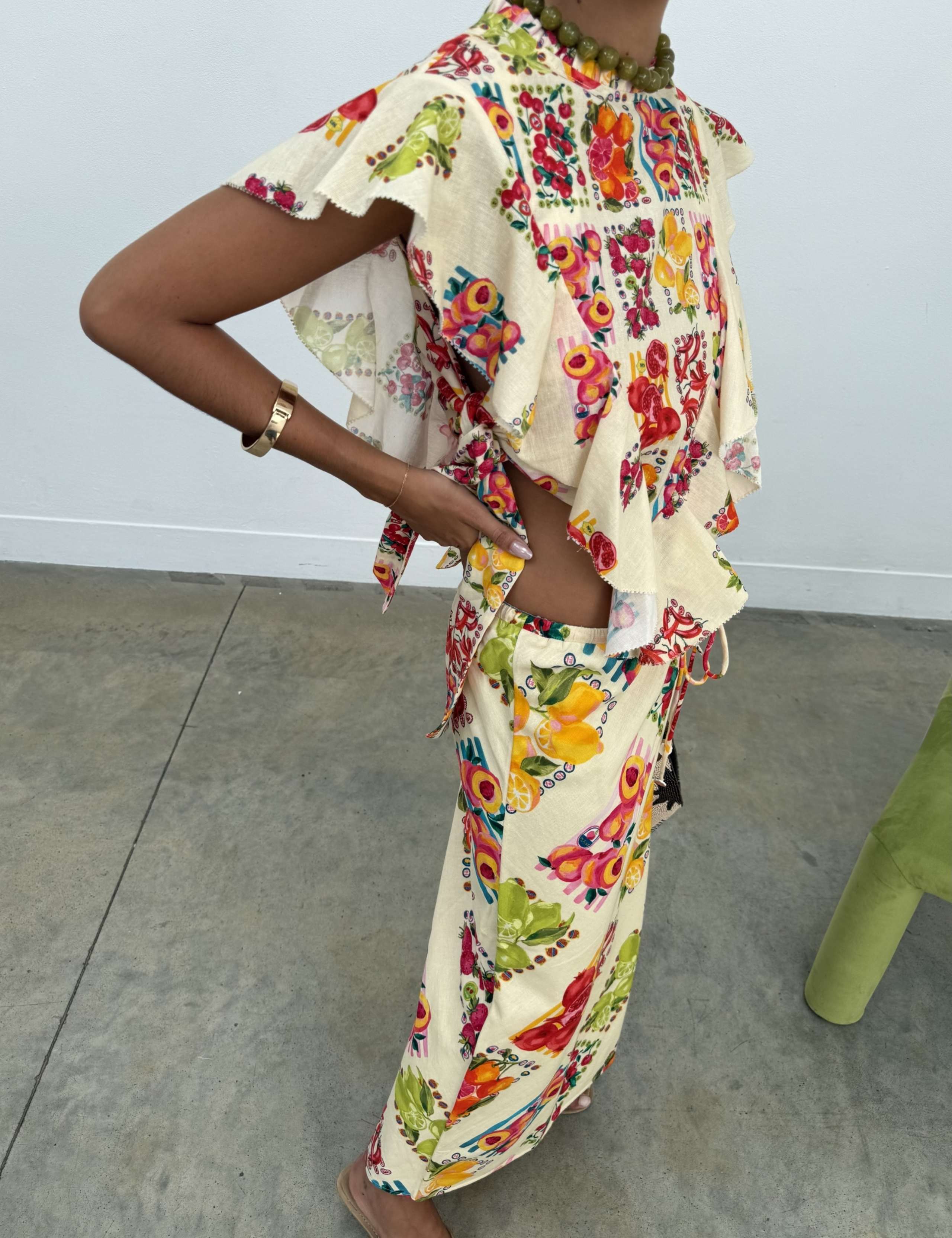 Printed Maxi Utility Skirt 4 of 4
