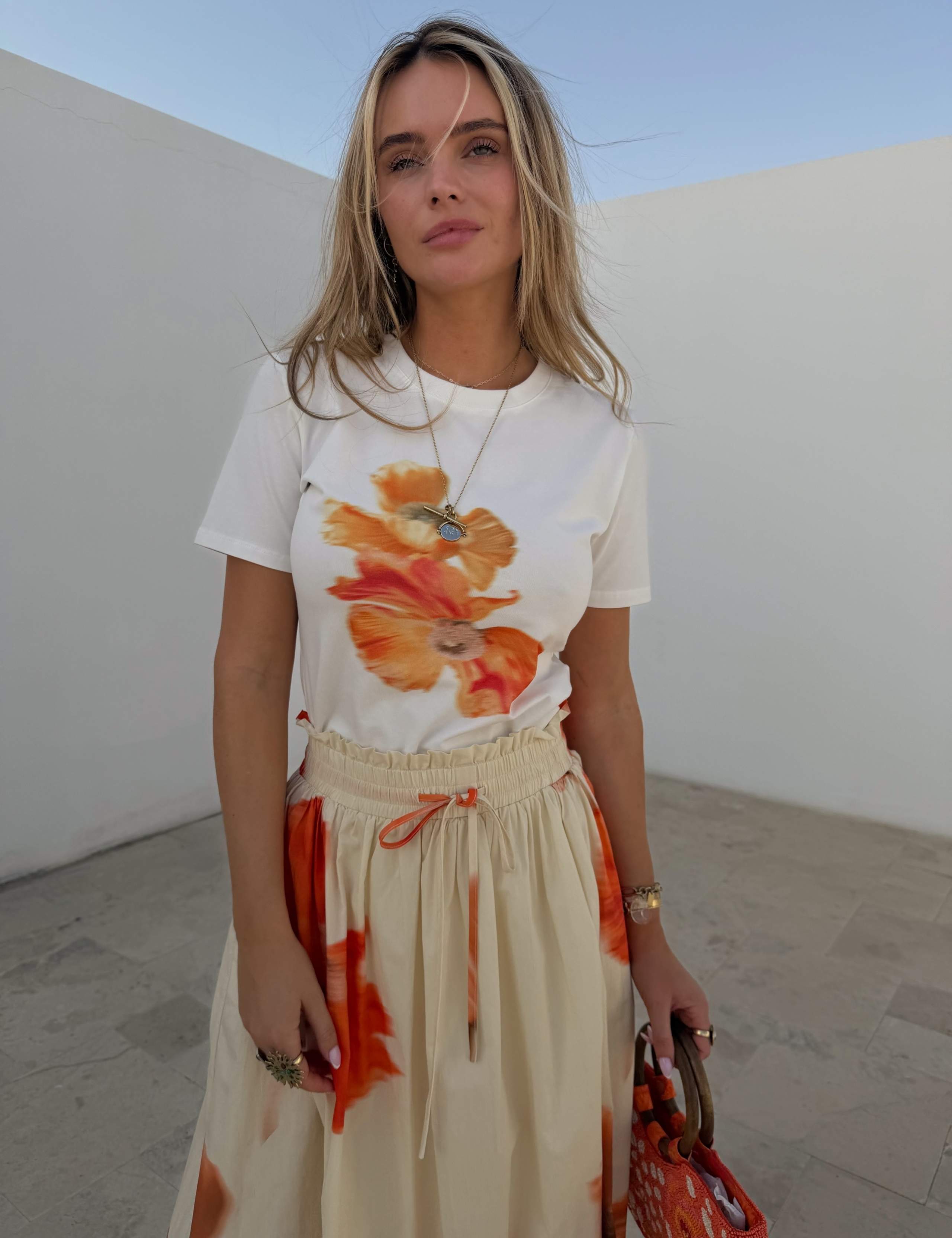 Pure Cotton Floral Maxi A-Line Skirt 4 of 4