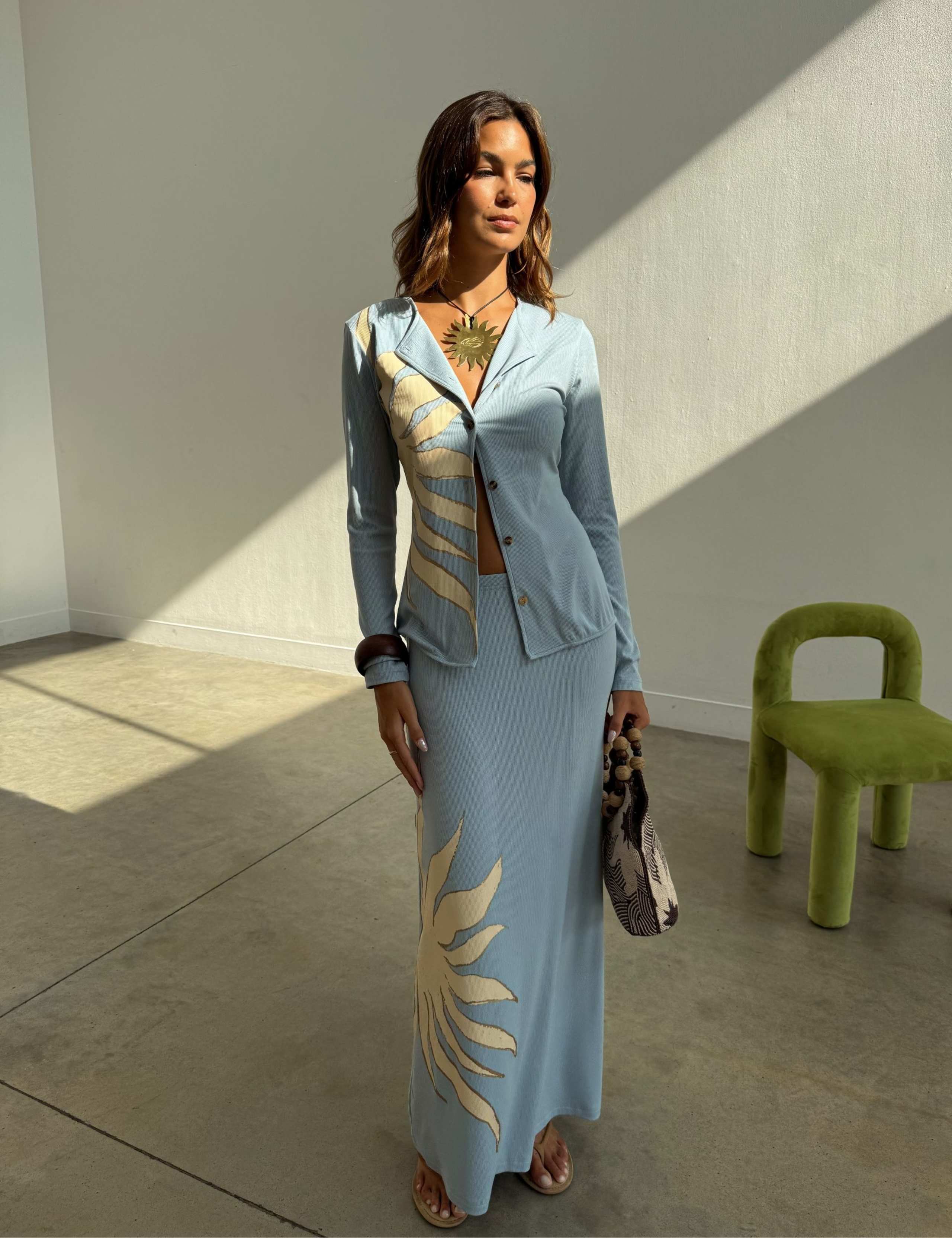 Printed Sol Midaxi Slip Skirt 3 of 5