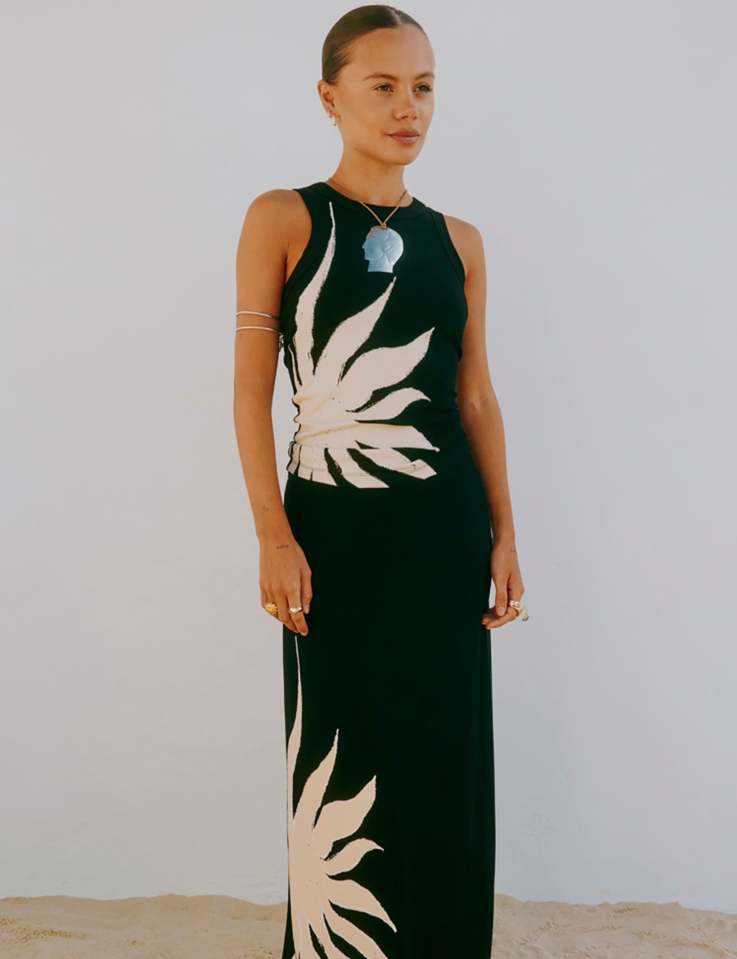 Printed Midaxi Slip Skirt 2 of 4