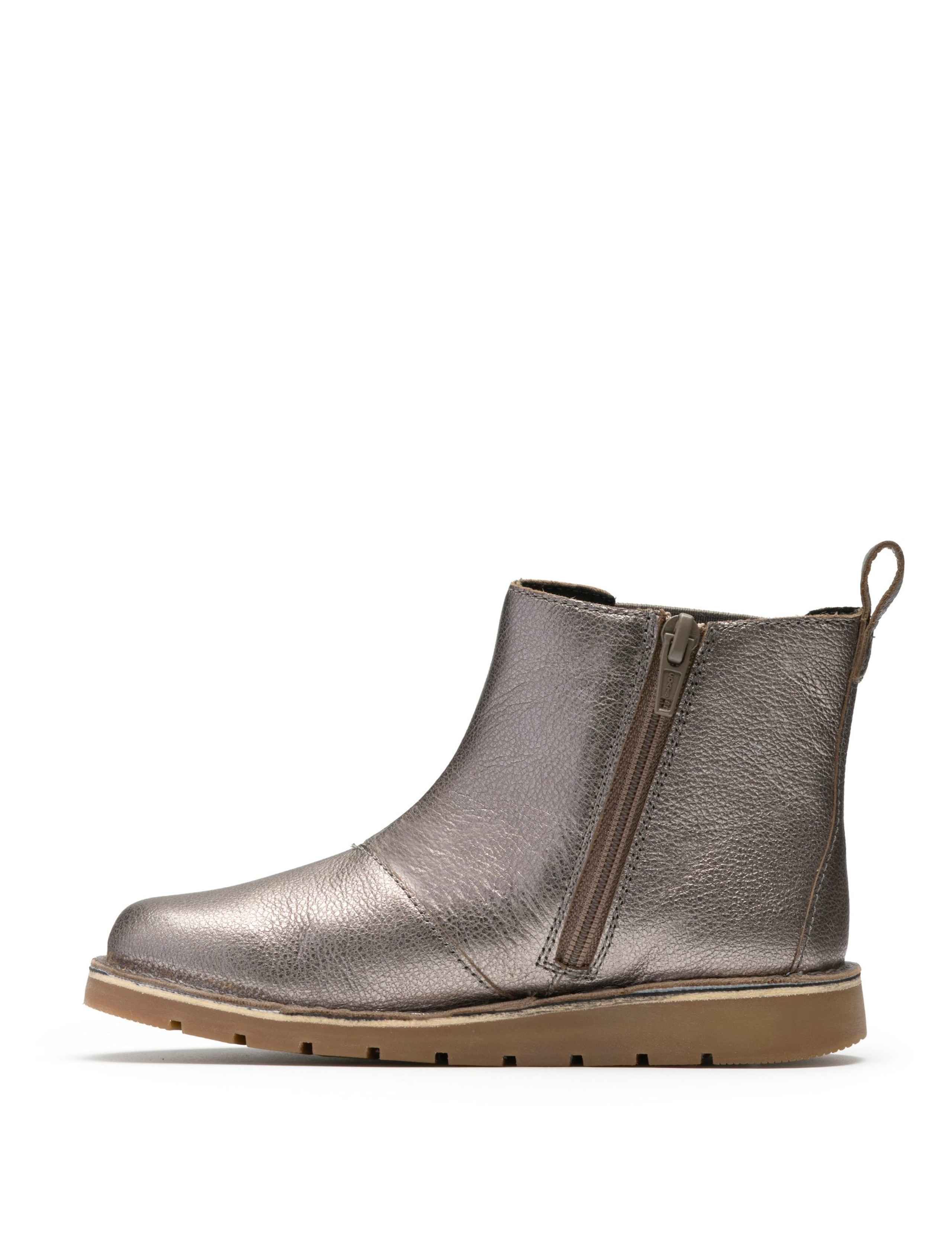 Kids' Metallic Leather Ankle Boots (10 Small - 2.5 Large) 3 of 6
