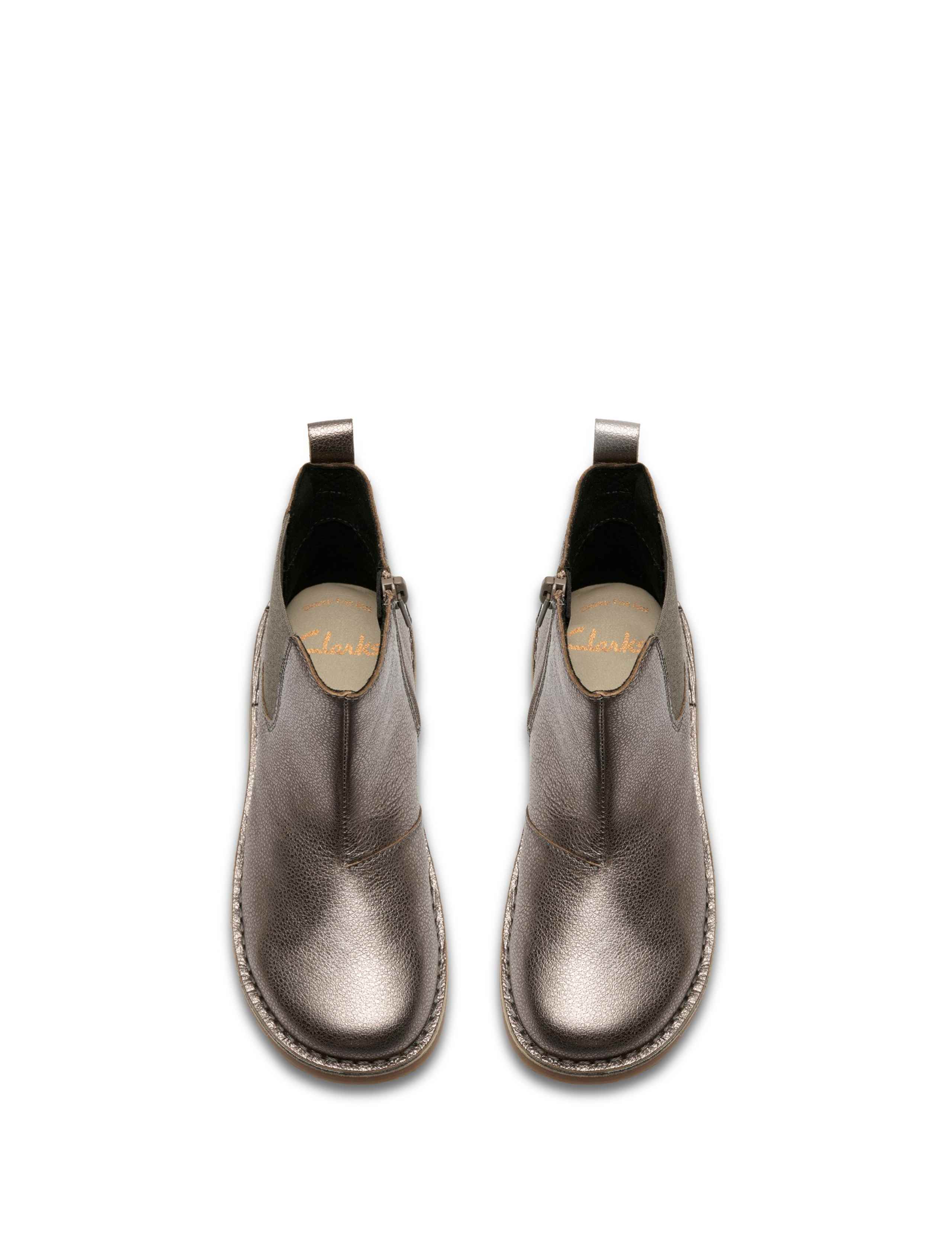 Kids' Metallic Leather Ankle Boots (10 Small - 2.5 Large) 4 of 6