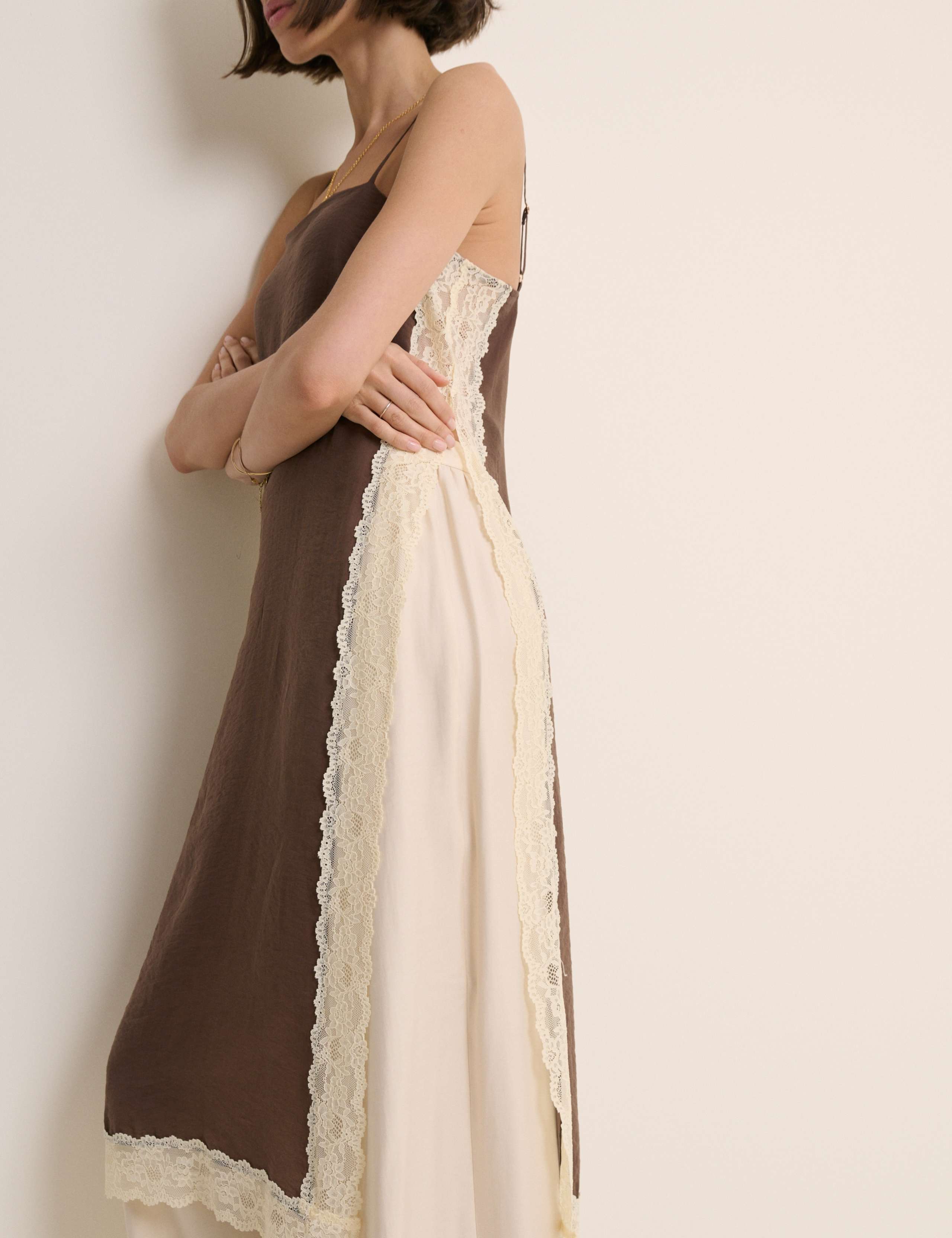 Square Neck Lace Detail Longline Cami Top 5 of 5