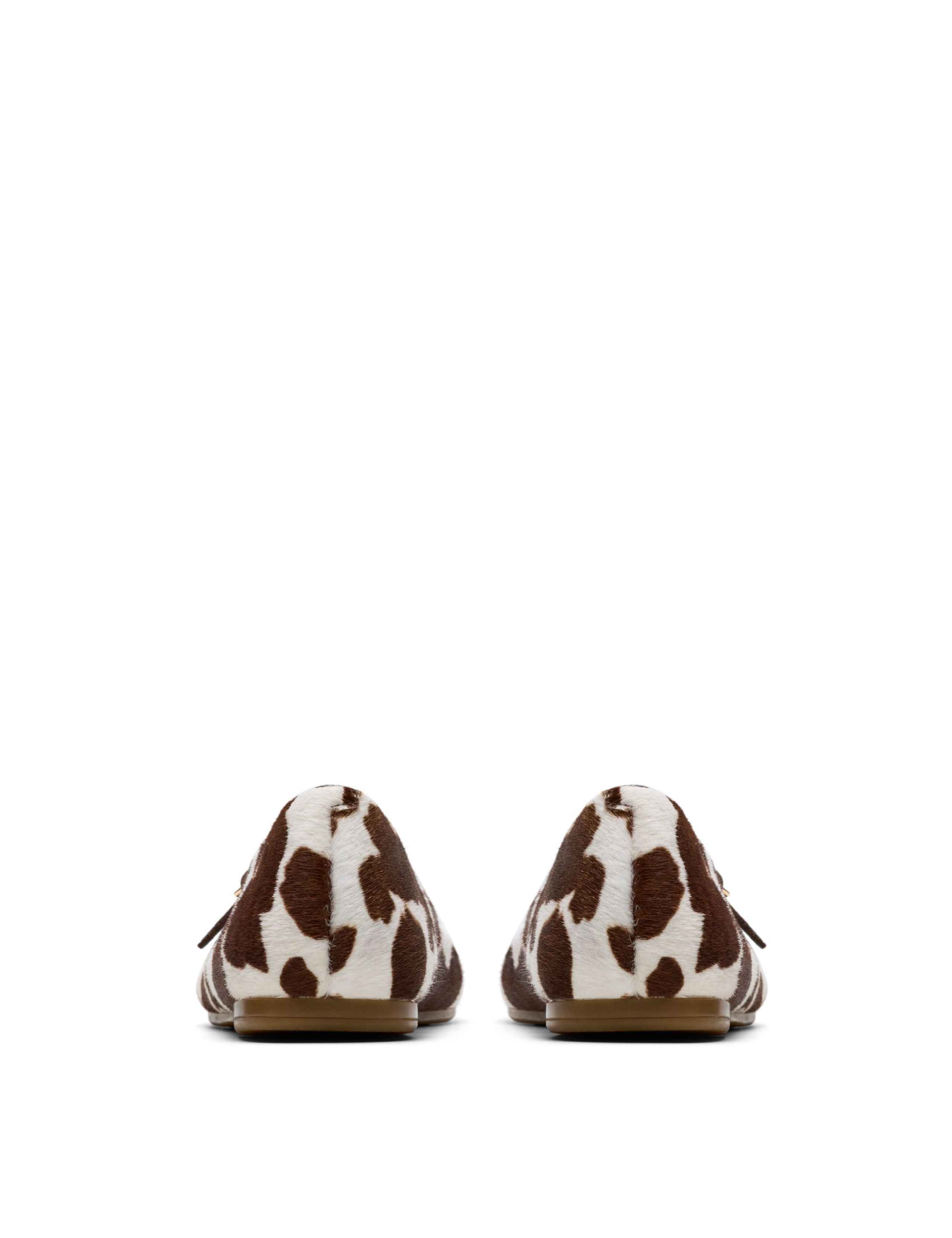 Leather Cow Print Flat Shoes 5 of 6