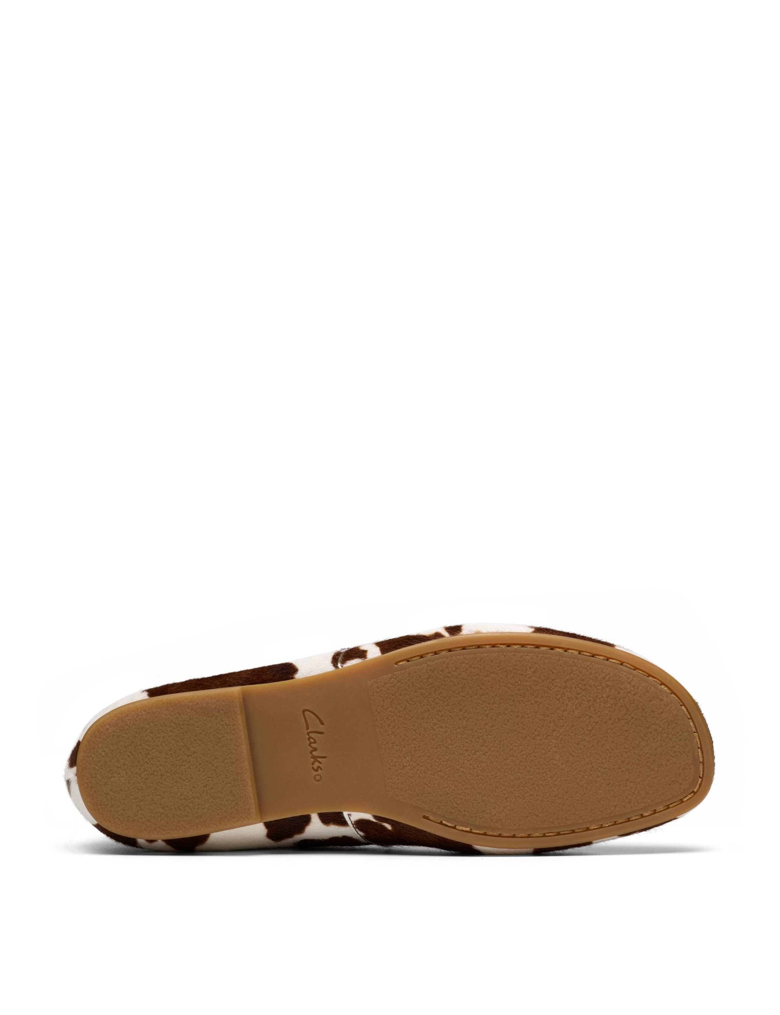 Leather Cow Print Flat Shoes 6 of 6