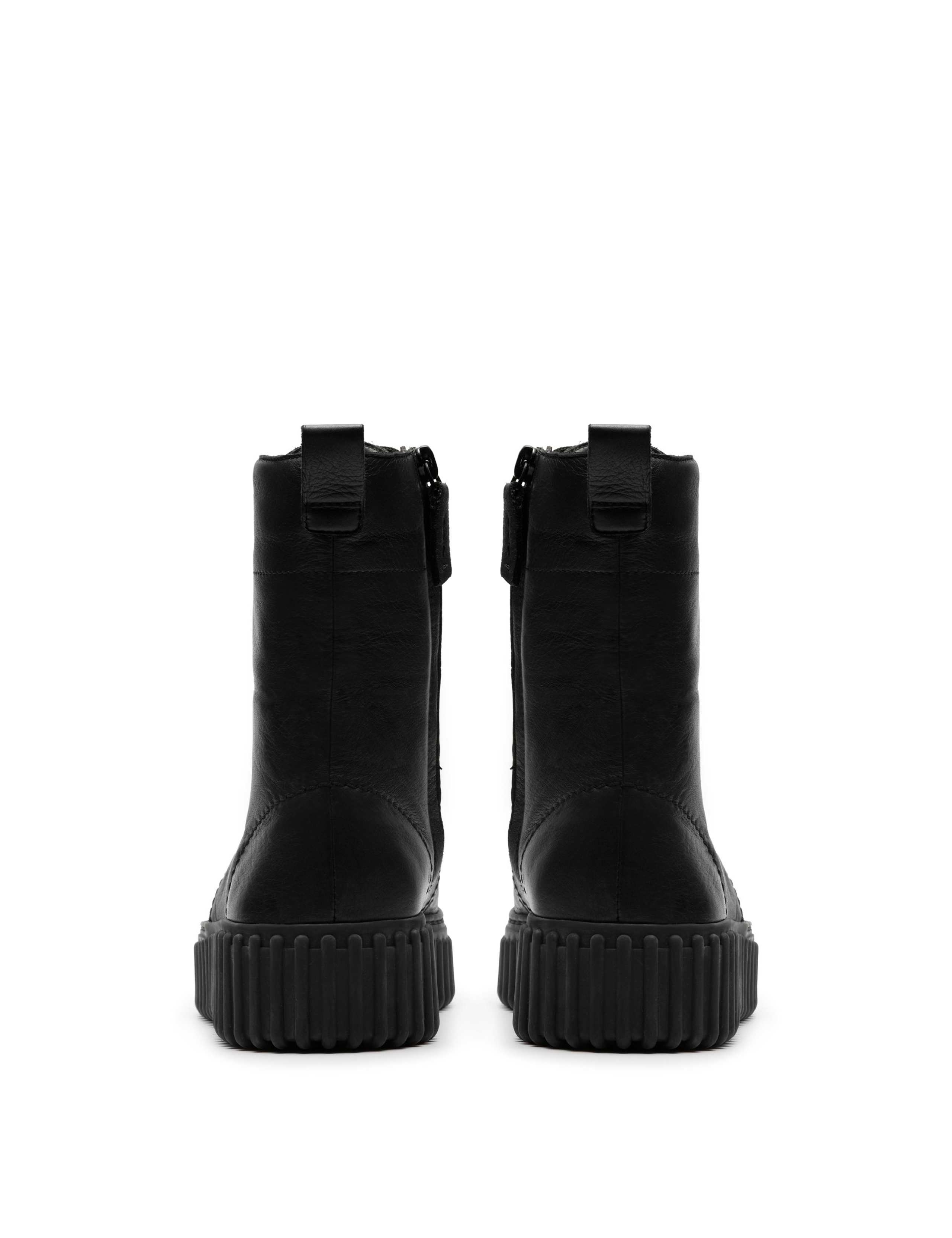 Leather Lace Up Flatform Ankle Boots 5 of 8