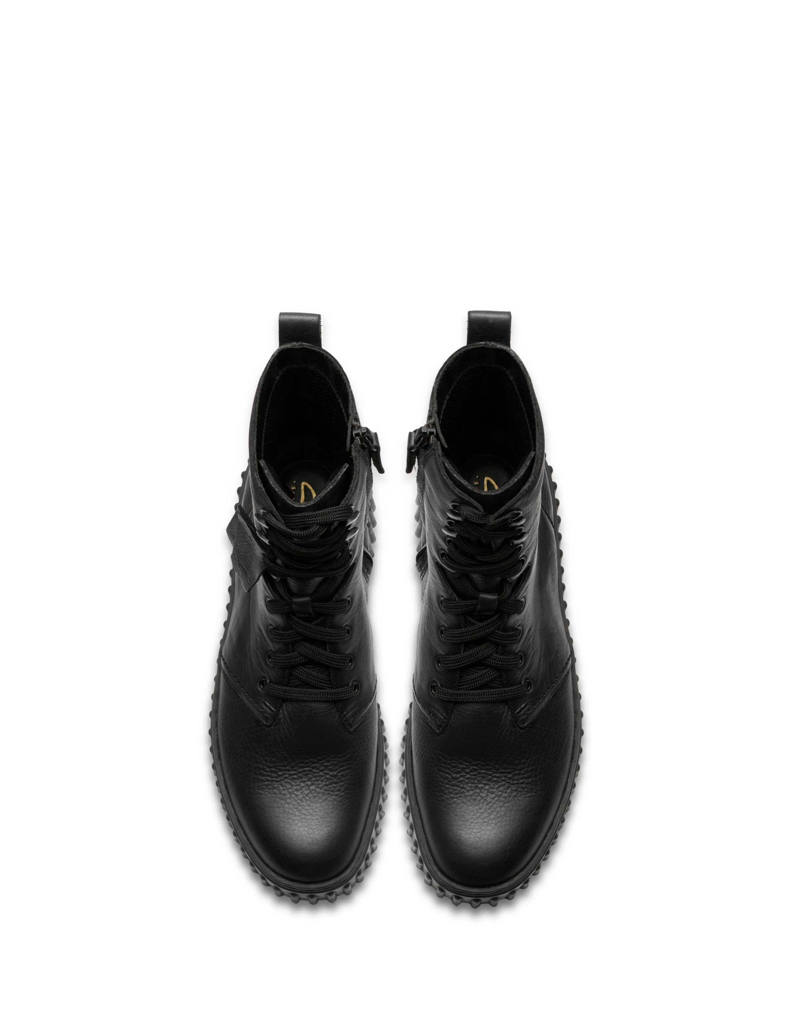 Leather Lace Up Flatform Ankle Boots 6 of 8