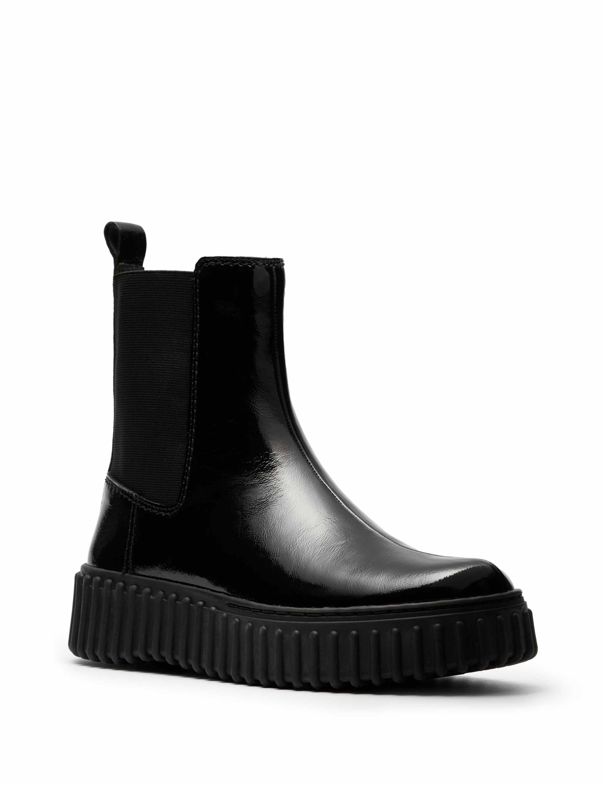 Patent Leather Flatform Ankle Boots 2 of 6