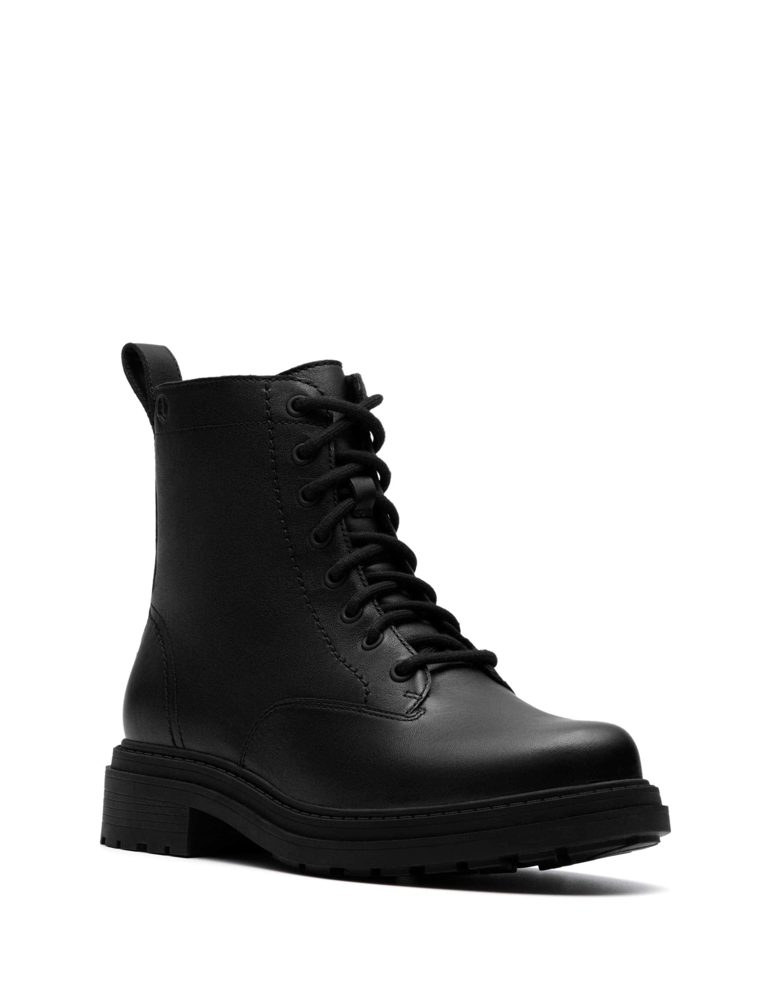 Leather Biker Lace-Up Ankle Boots 2 of 6