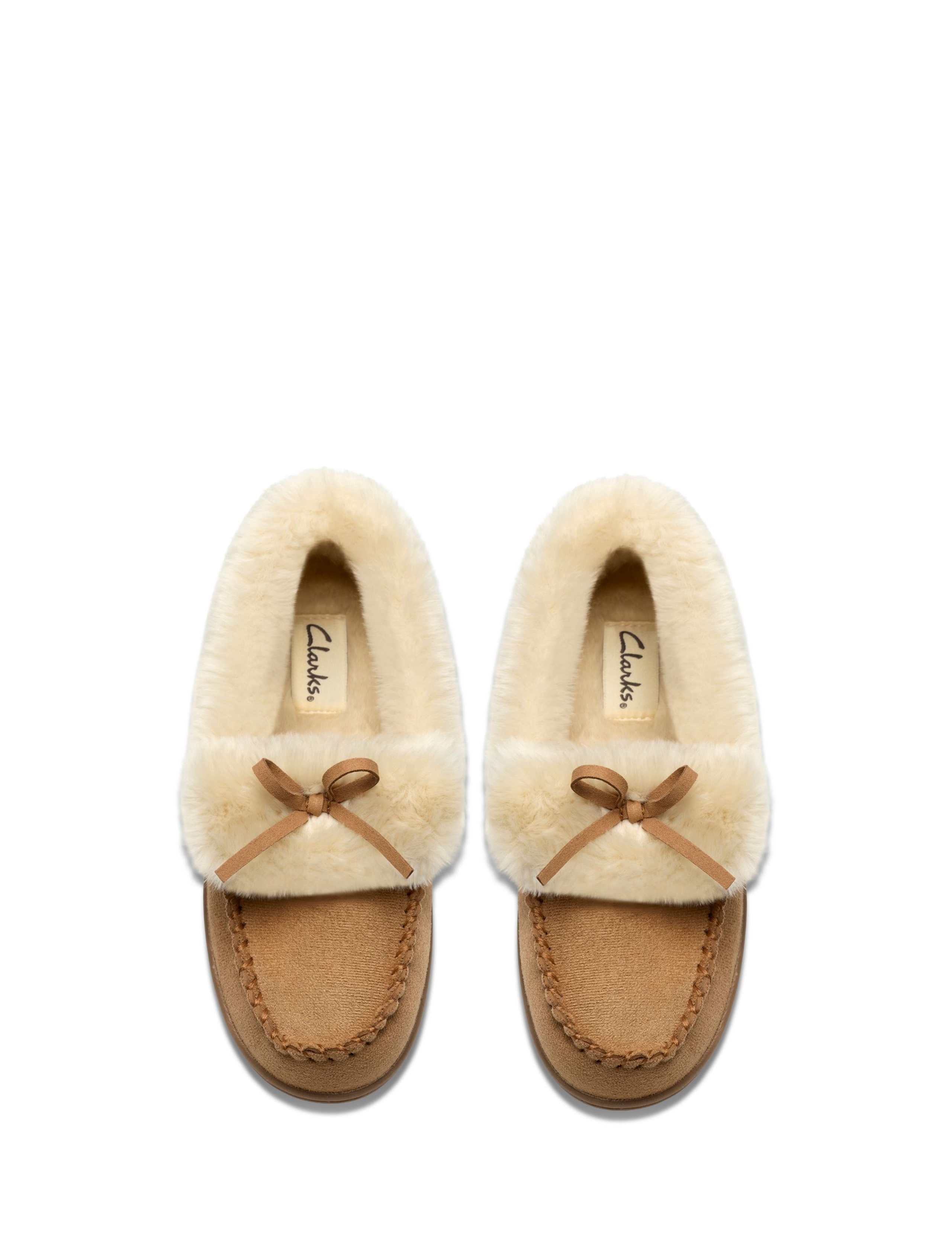 Faux Fur Lined Moccasin Slippers 4 of 6