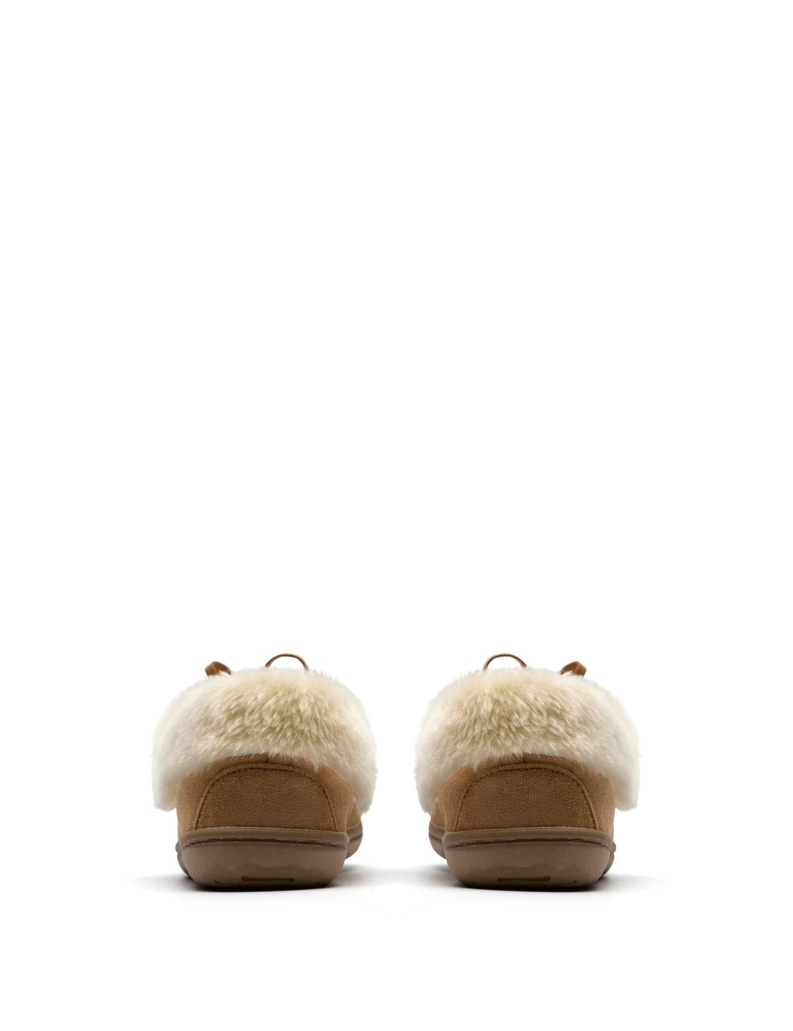 Faux Fur Lined Moccasin Slippers 5 of 6