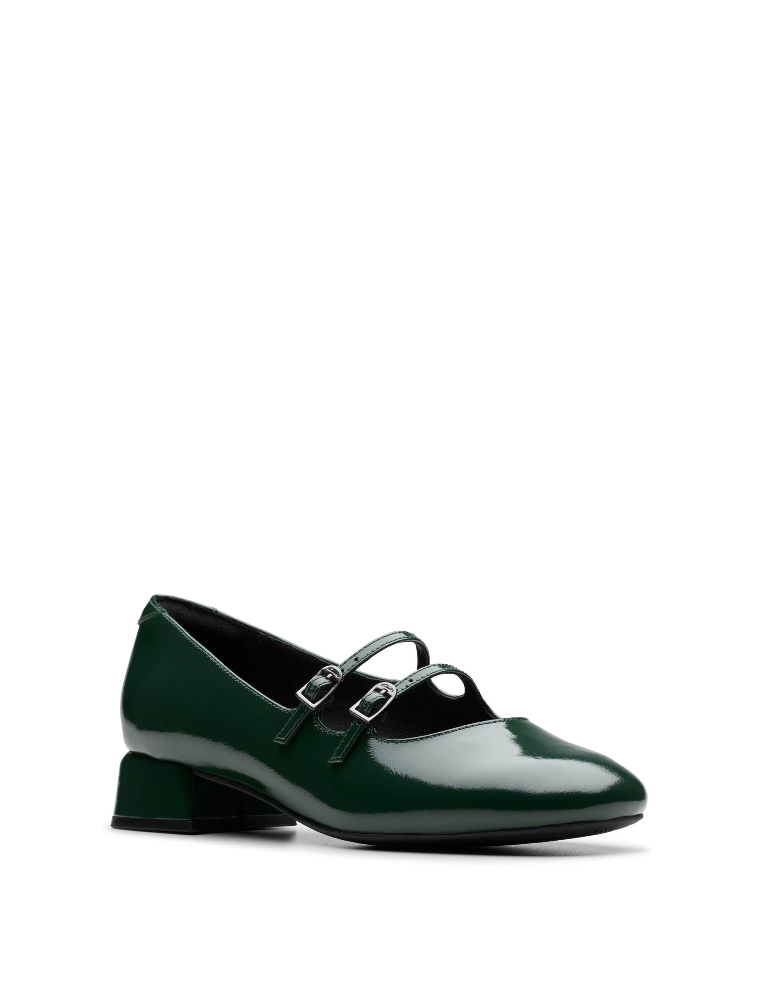 Leather Patent Block Heel Shoes 2 of 6