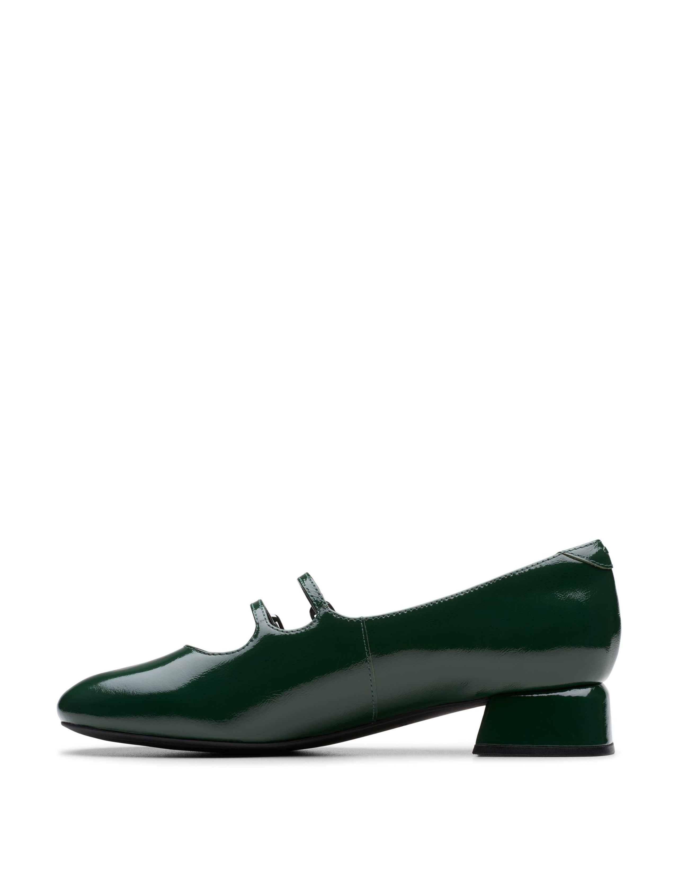 Leather Patent Block Heel Shoes 3 of 6