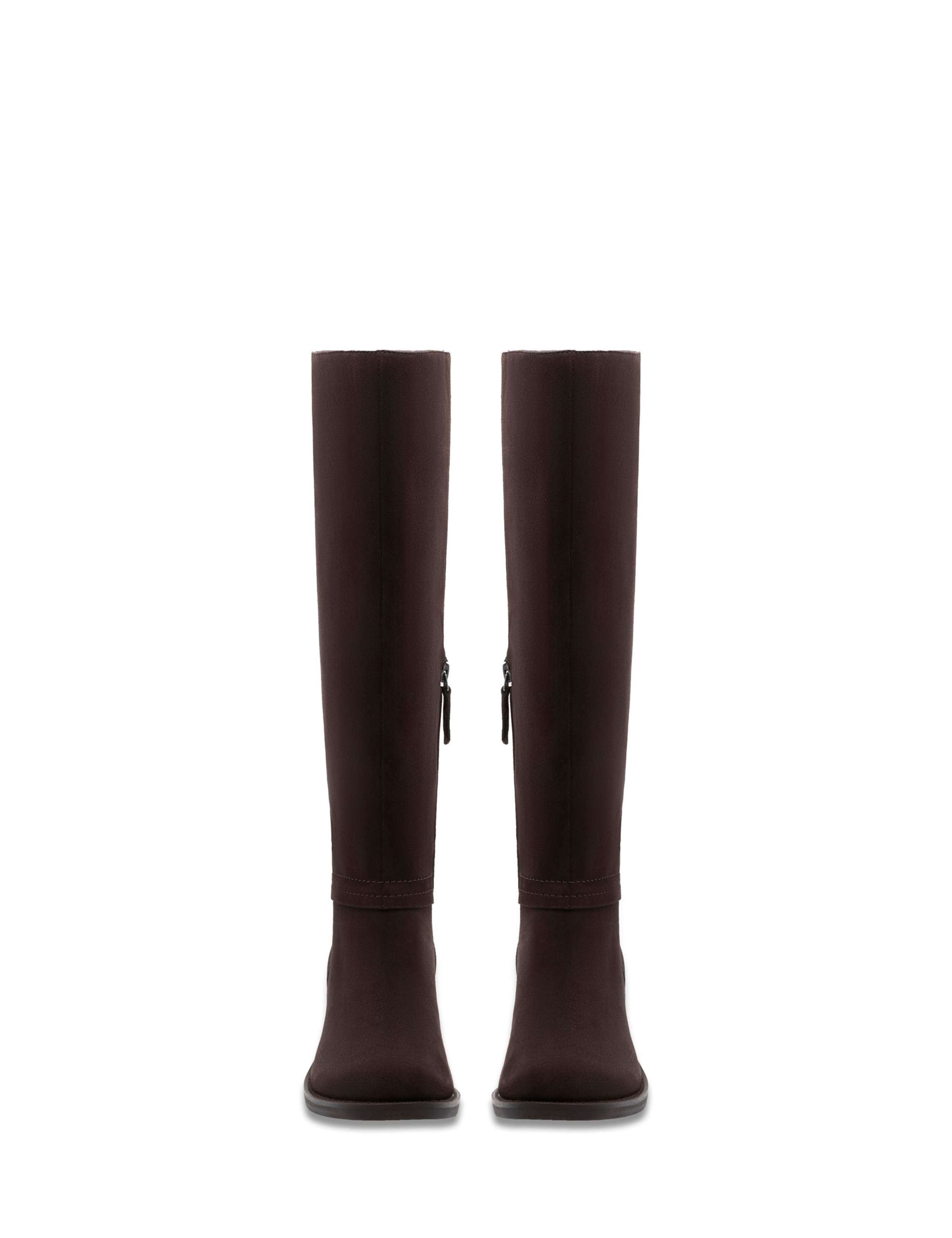 Suede Block Heel Knee High Boots 4 of 6