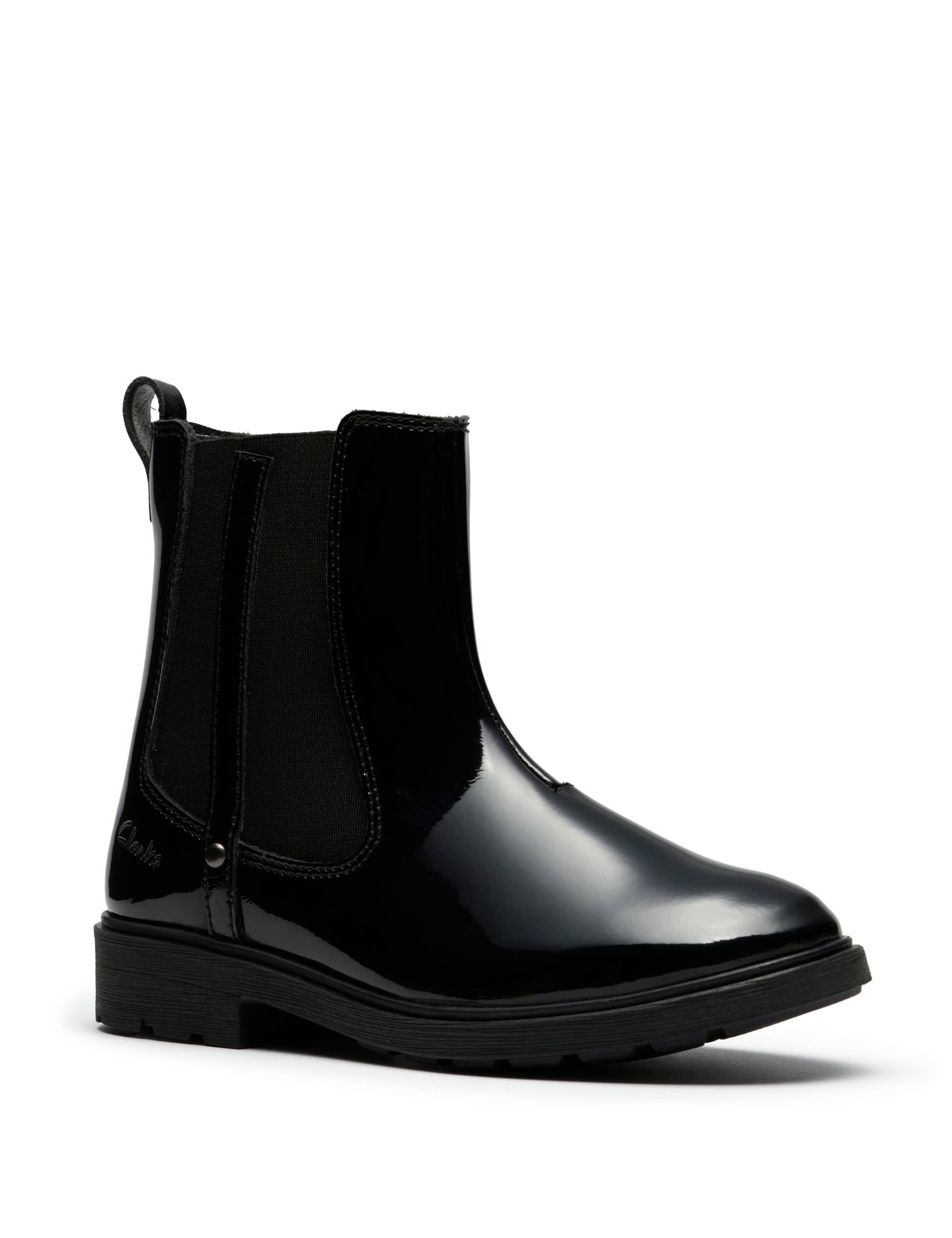 Kids' Patent Leather Chelsea Boots (10 Small - 5.5 Large) 2 of 6