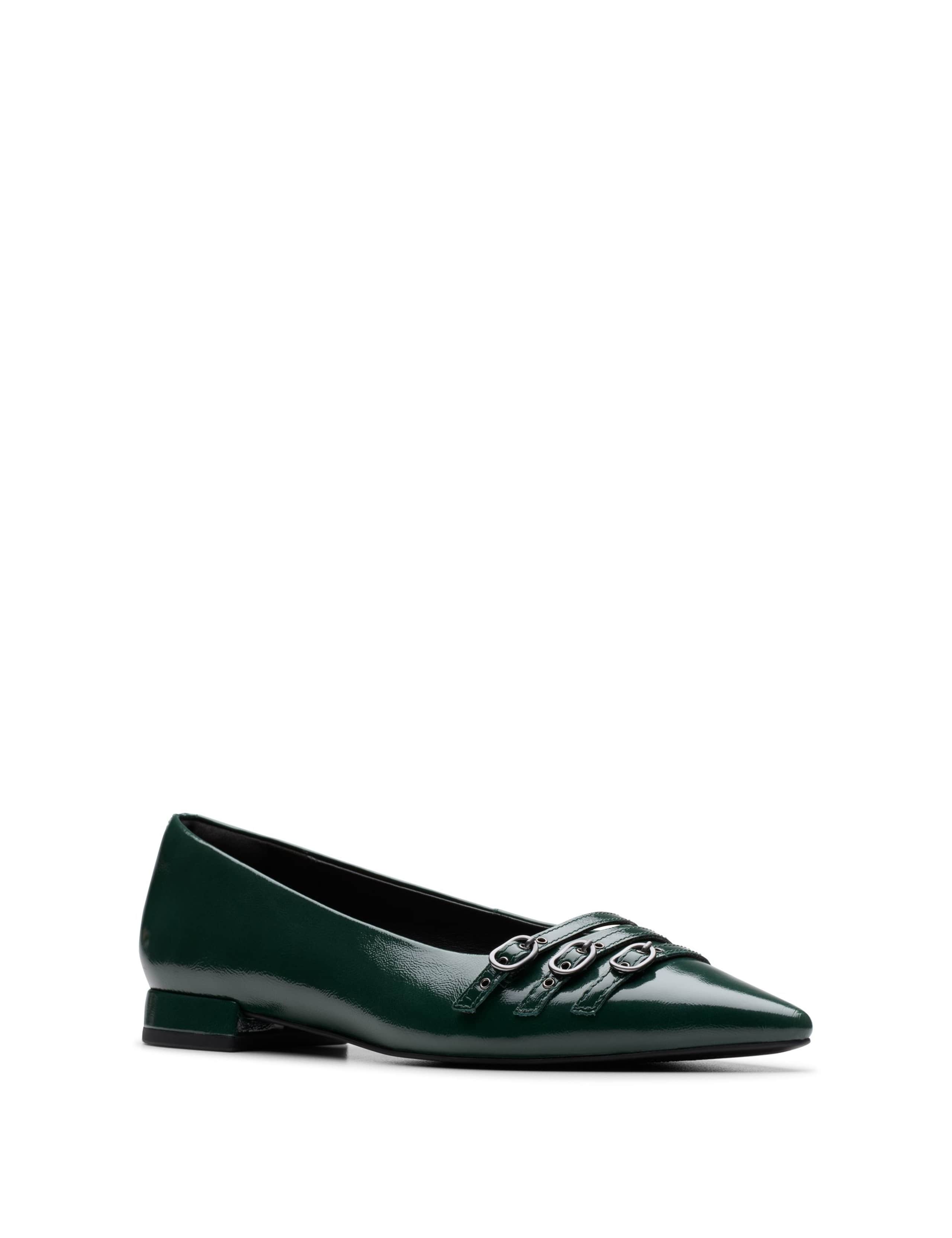 Leather Flat Pointed Pumps 2 of 6