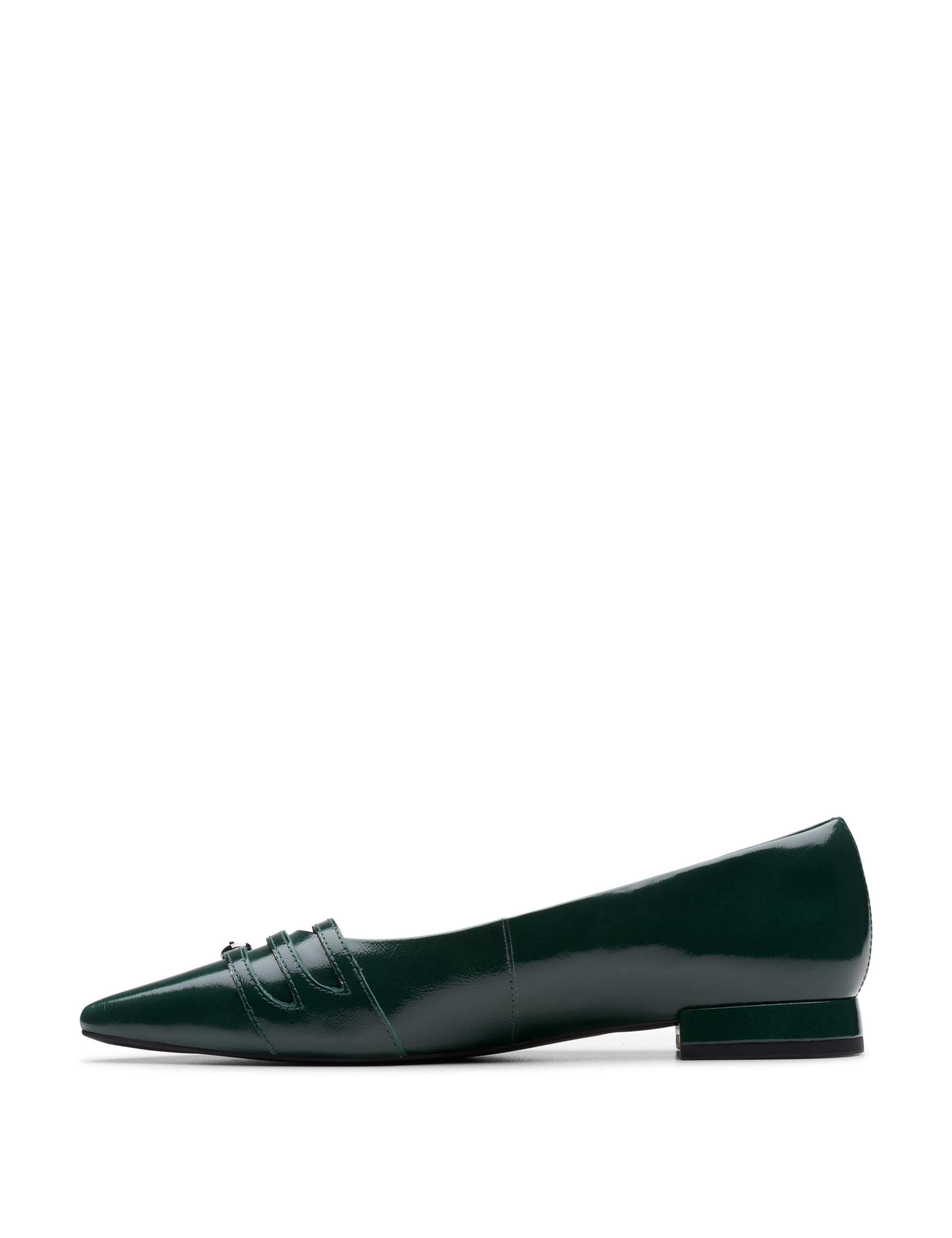 Leather Flat Pointed Pumps 3 of 6