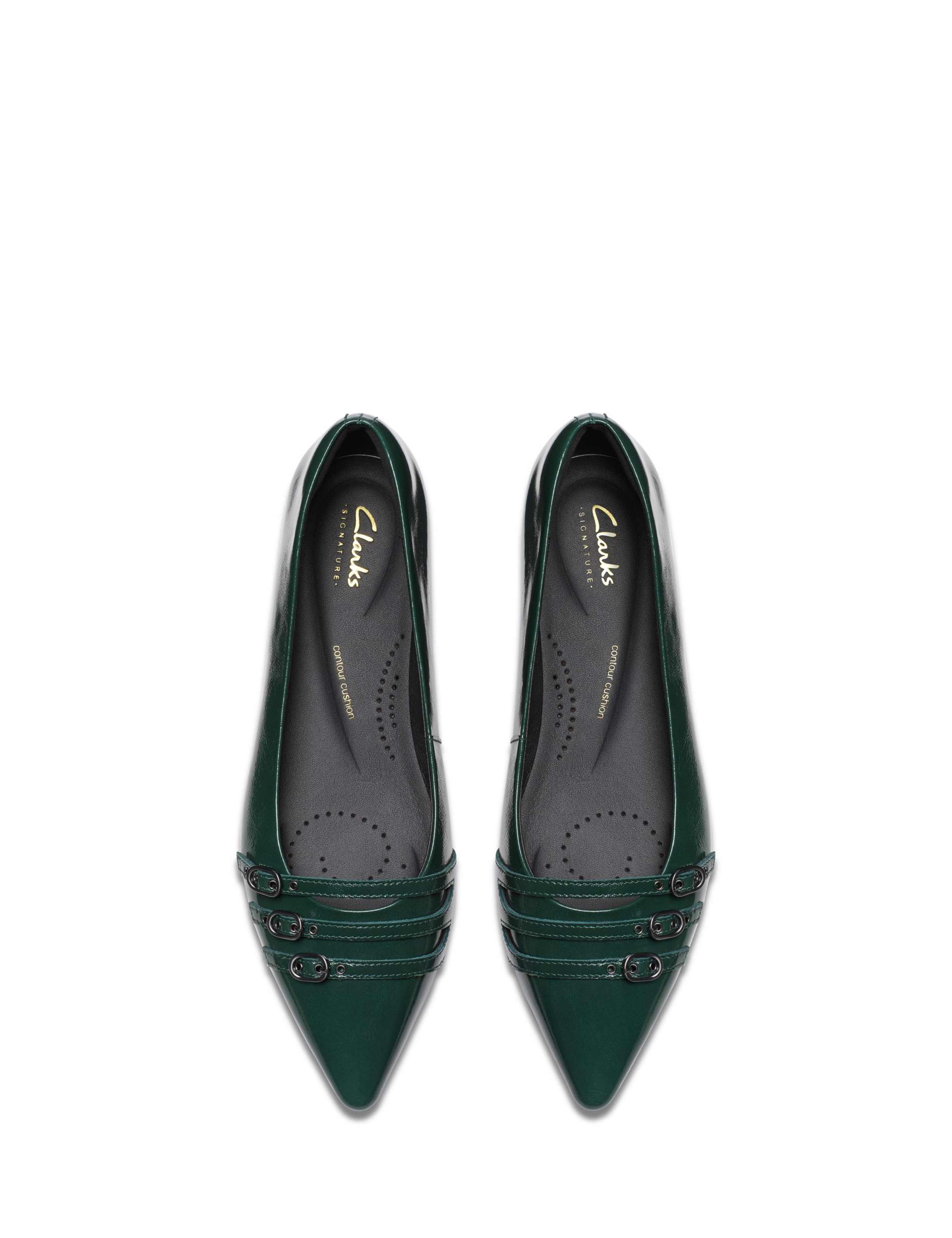 Leather Flat Pointed Pumps 4 of 6