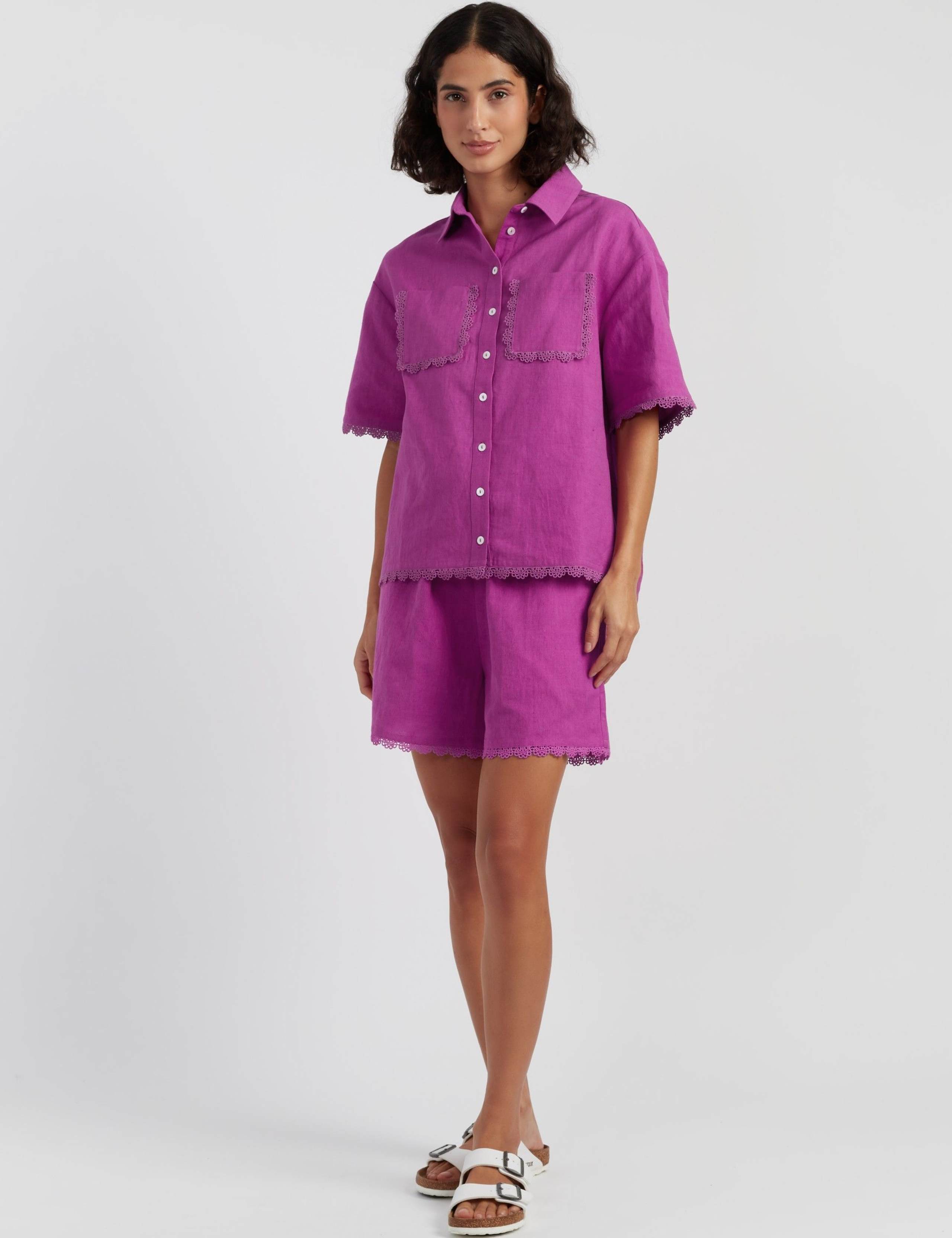 Linen Rich Embroidered Shirt 4 of 5