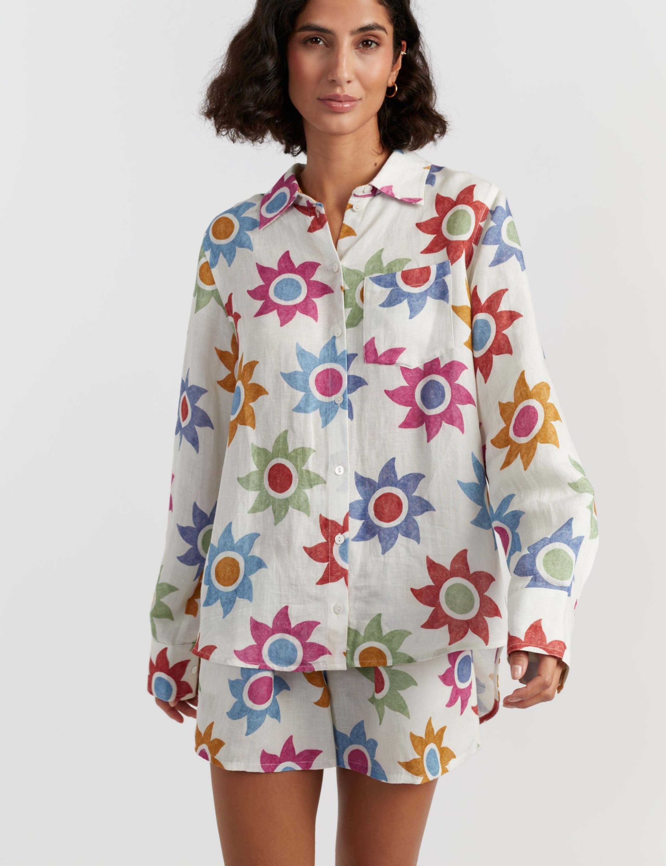 Pure Cotton Floral Shirt 1 of 5