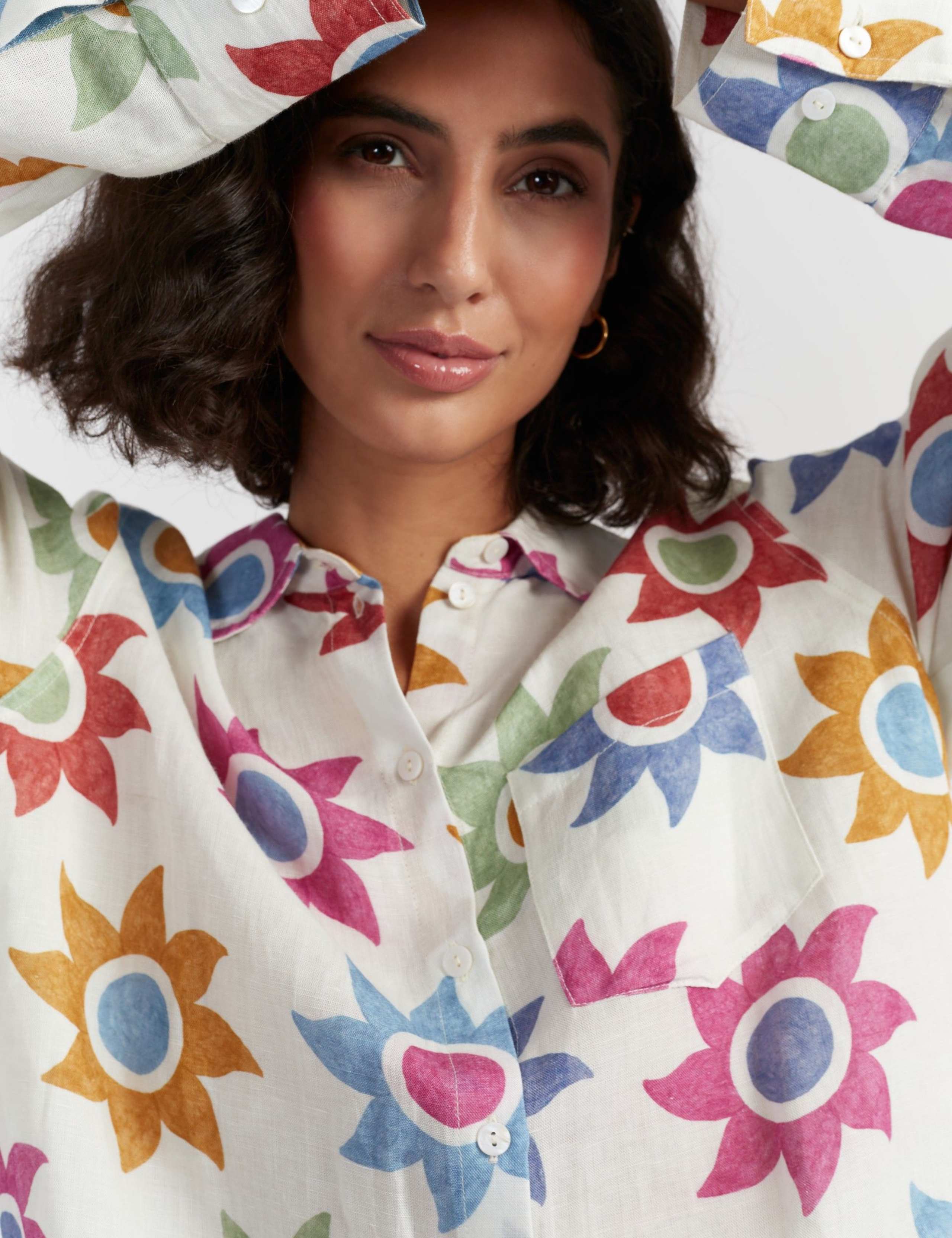 Pure Cotton Floral Shirt 5 of 5