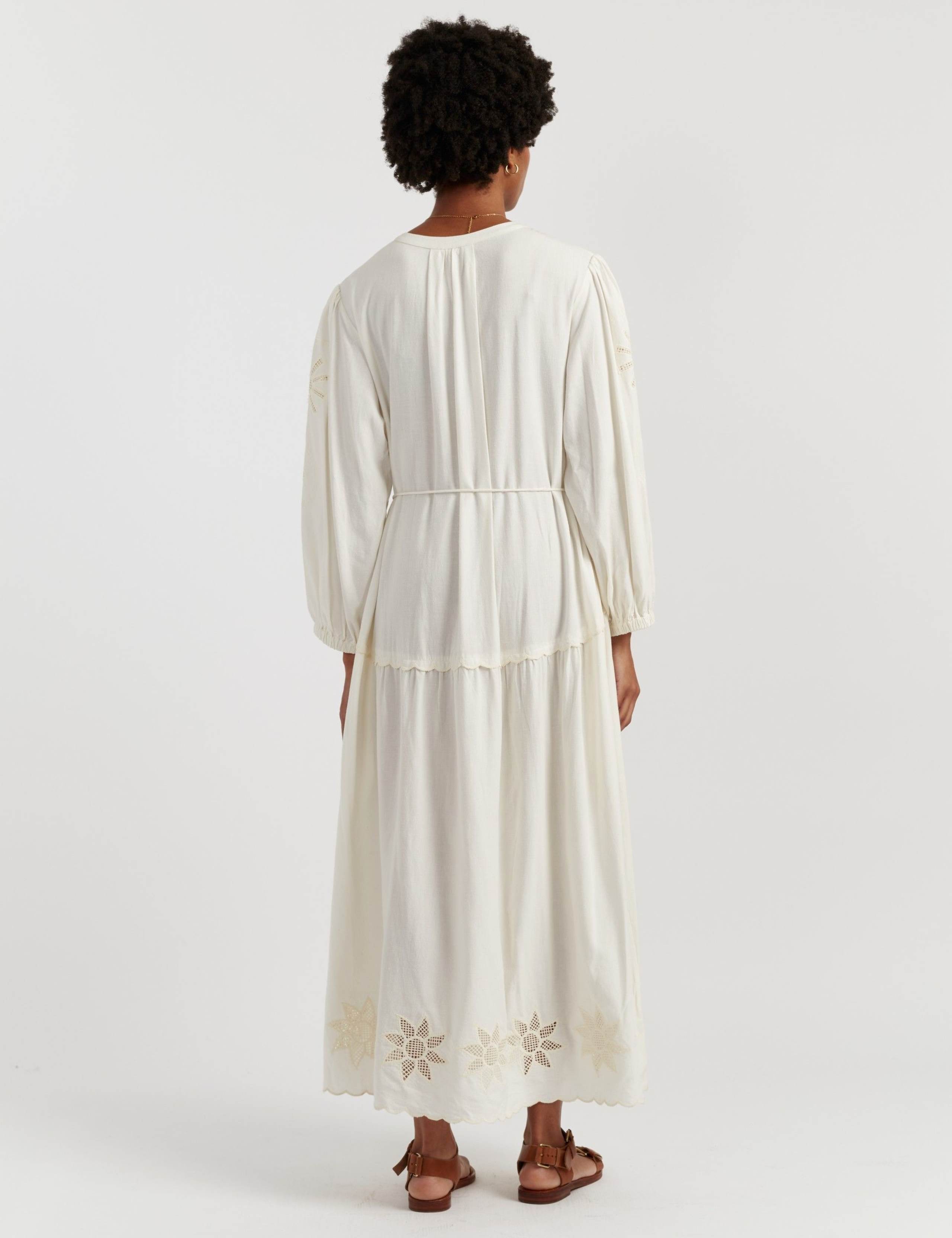 Broderie Belted Maxi Tea Dress 4 of 5