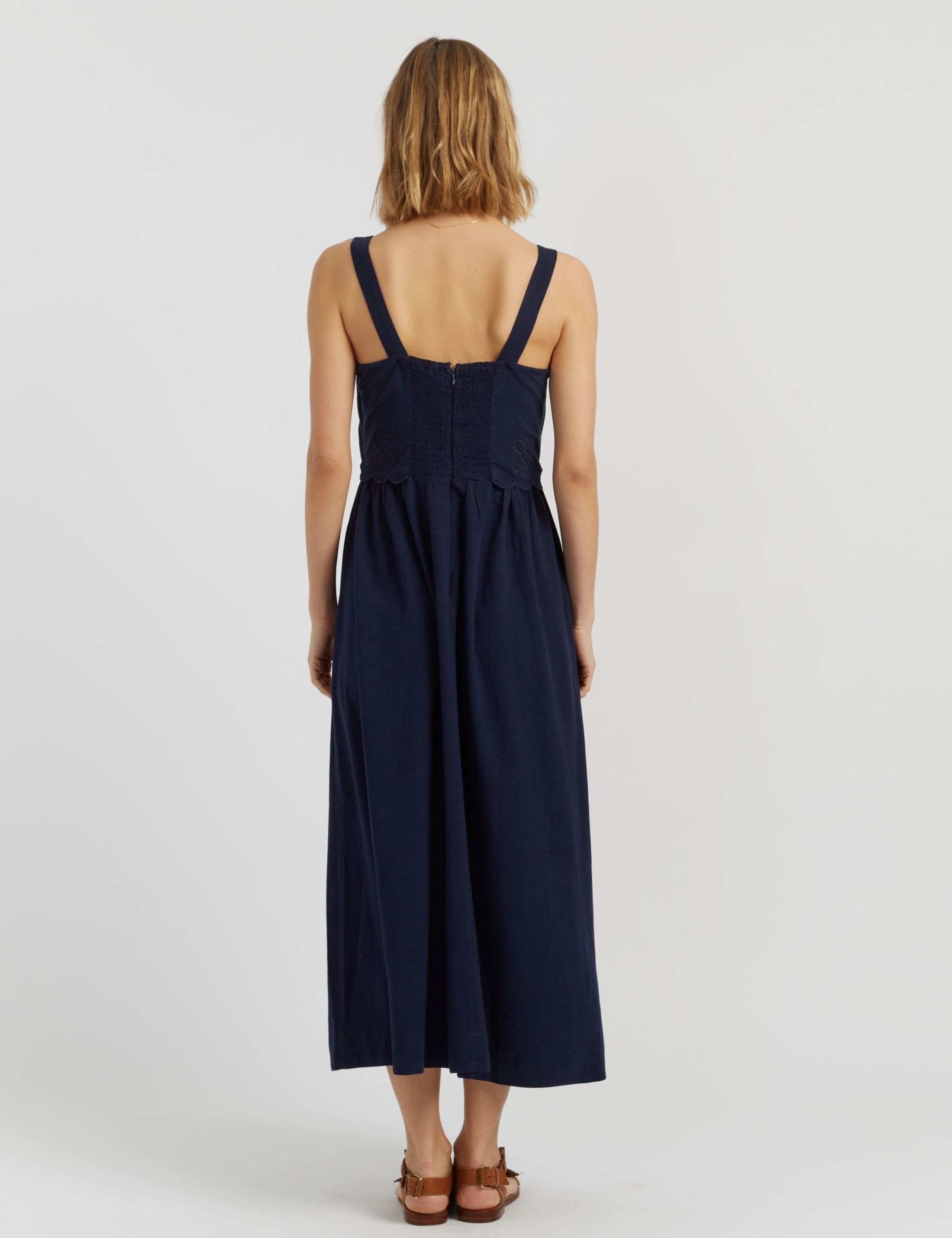 Broderie Square Neck Maxi Waisted Dress 3 of 5