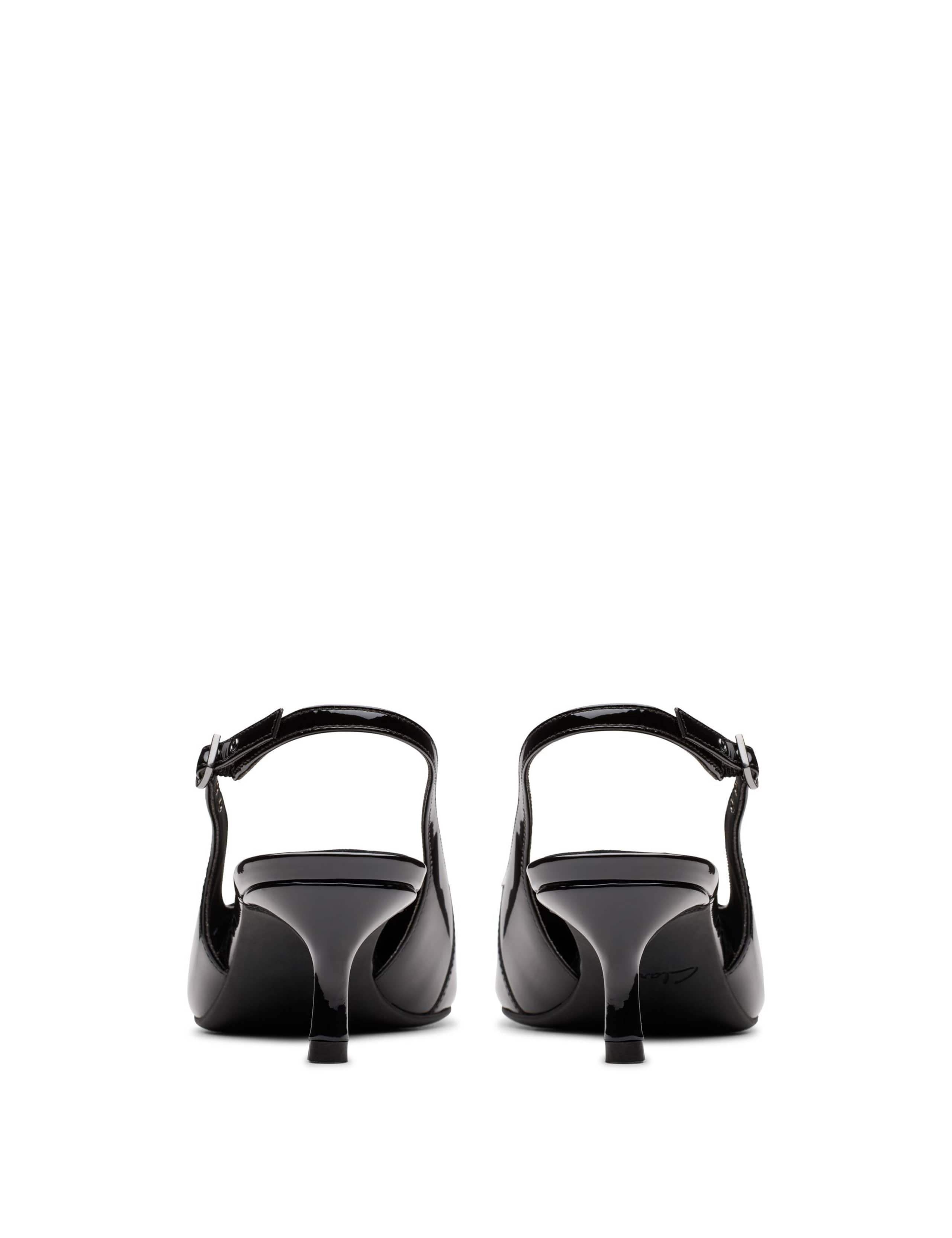 Leather Patent Kitten Heel Slingback Shoes 5 of 6