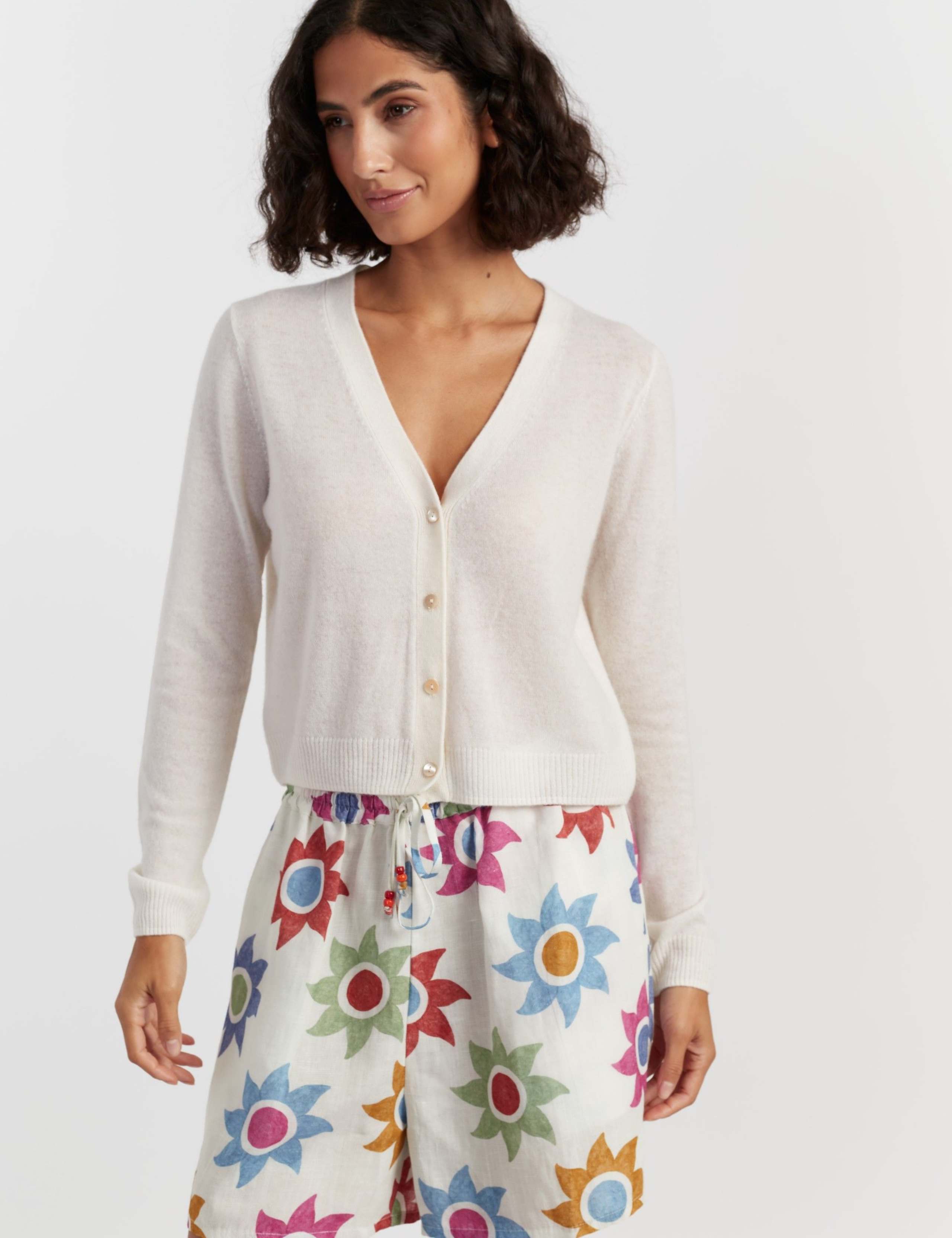 Pure Cashmere V-Neck Cardigan 1 of 5