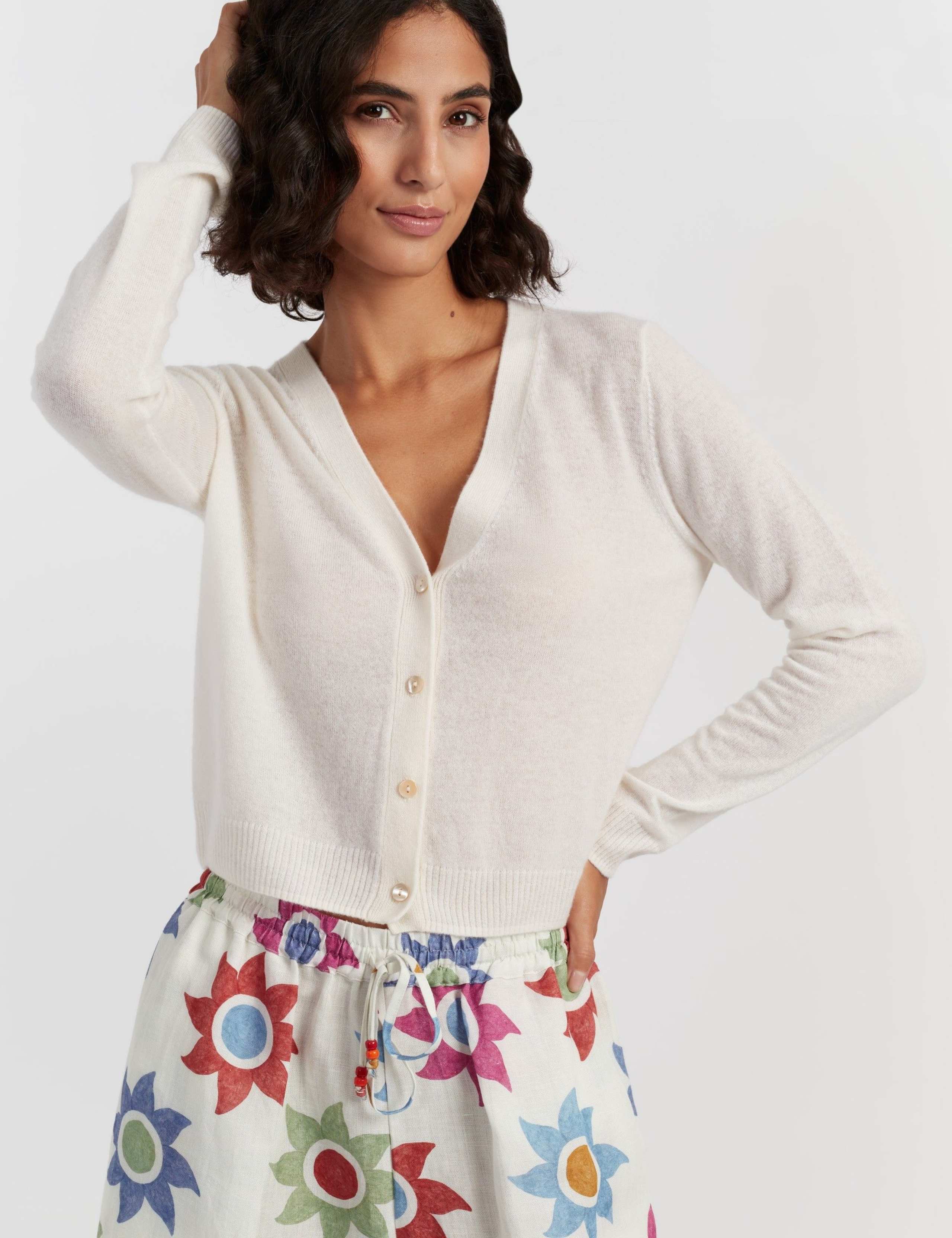 Pure Cashmere V-Neck Cardigan 3 of 5