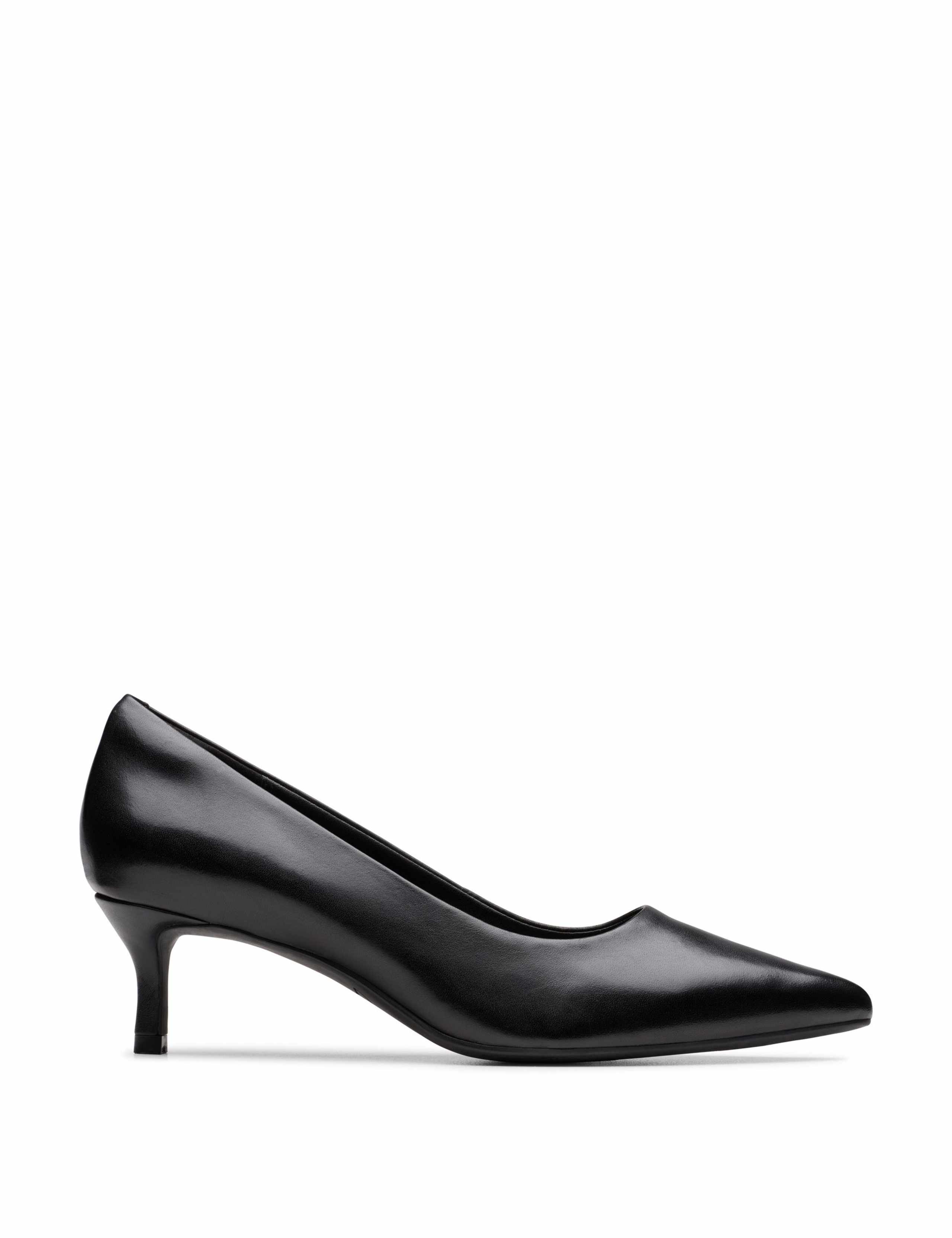Leather Patent Kitten Heel Court Shoes 1 of 6
