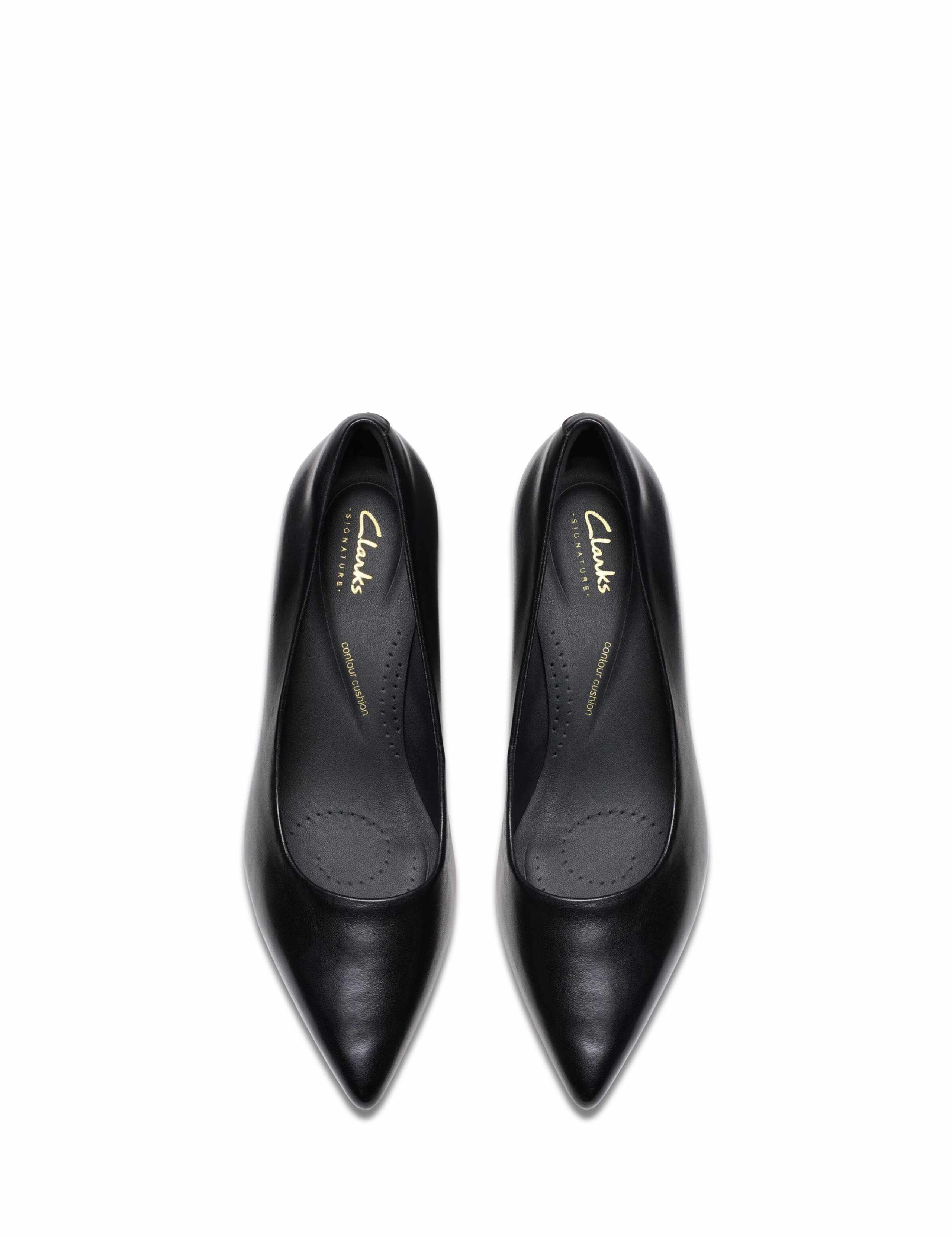 Leather Patent Kitten Heel Court Shoes 3 of 6