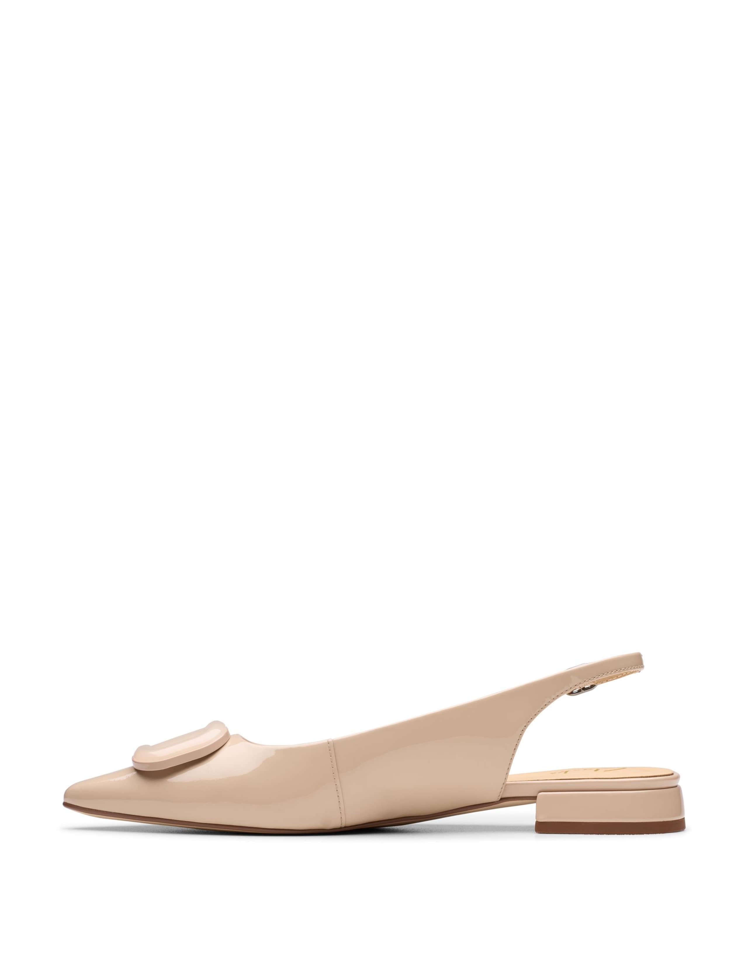 Leather Flat Pointed Slingback Shoes 3 of 6