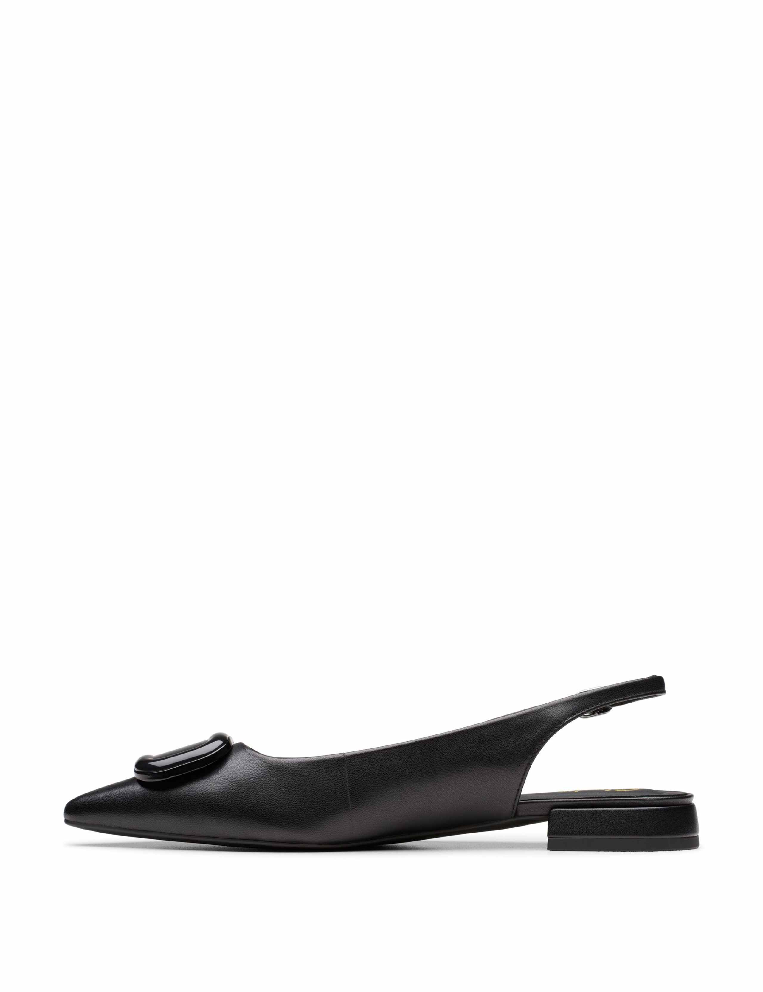 Leather Flat Pointed Slingback Shoes 3 of 6